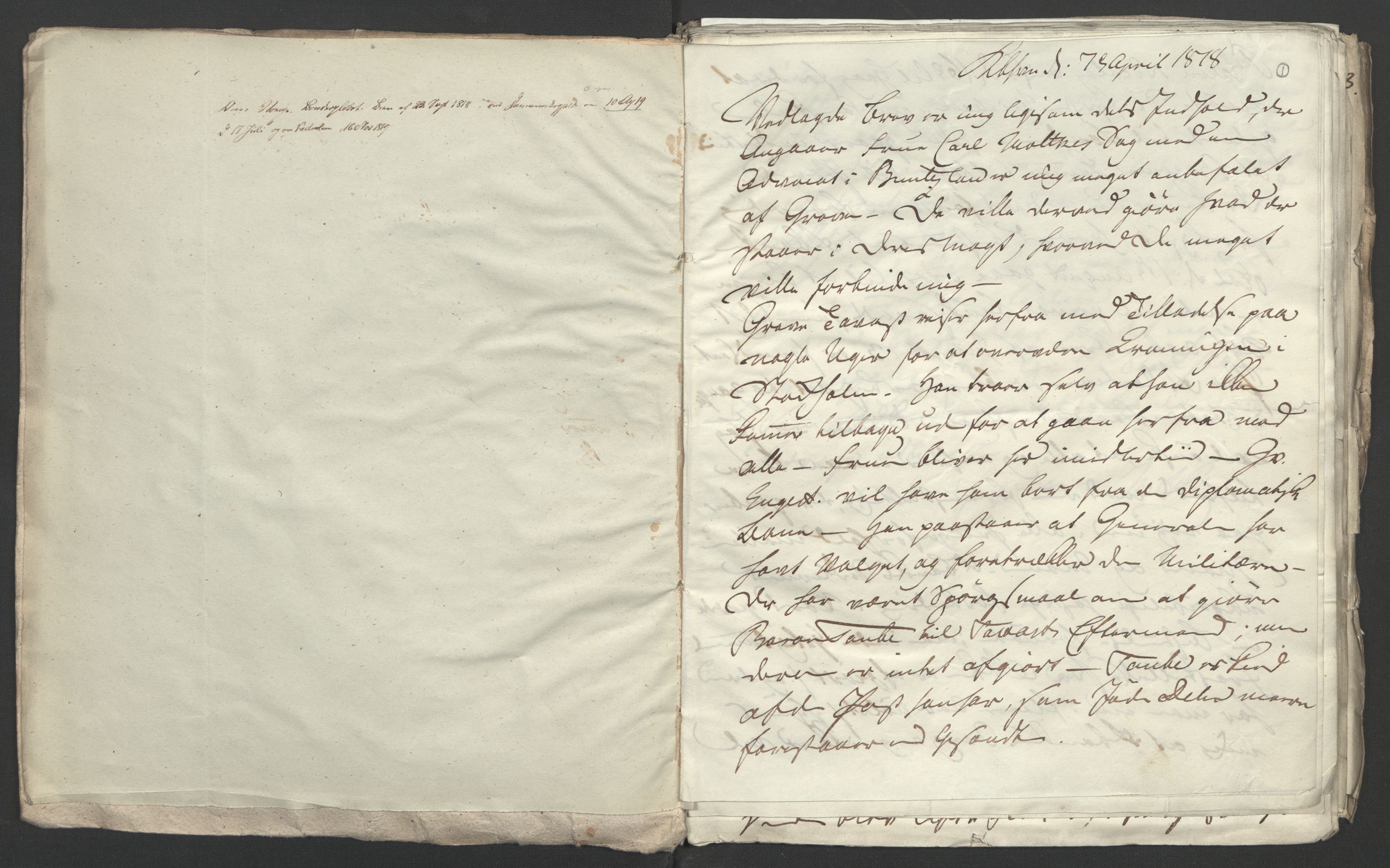 Faye, Andreas, AV/RA-PA-0015/F/Fh/L0026/0007: -- / Breve fra den danske minister Rosenkrands til Irgens-Bergh 1818-1823, s. 5