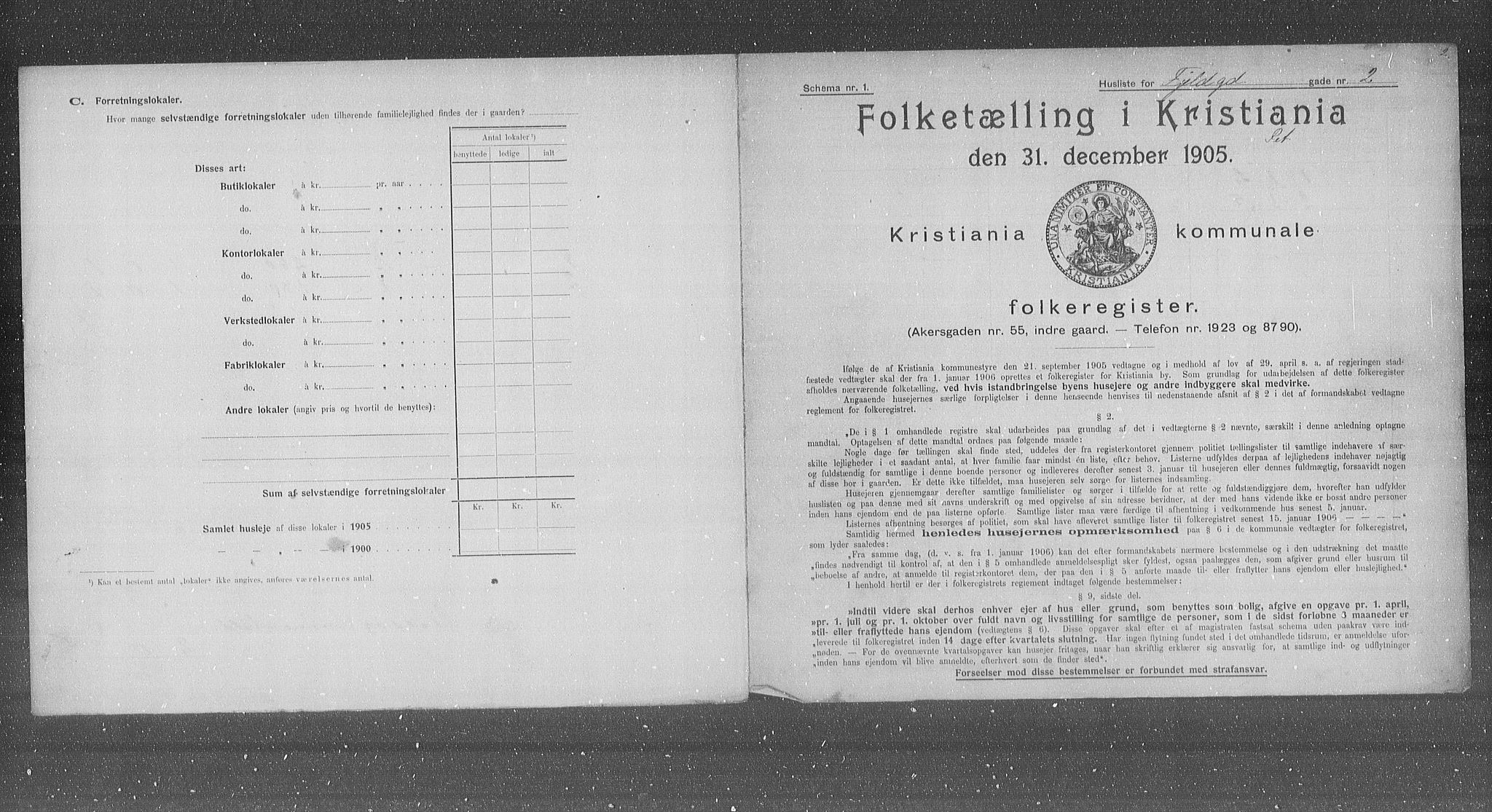 OBA, Kommunal folketelling 31.12.1905 for Kristiania kjøpstad, 1905, s. 12533