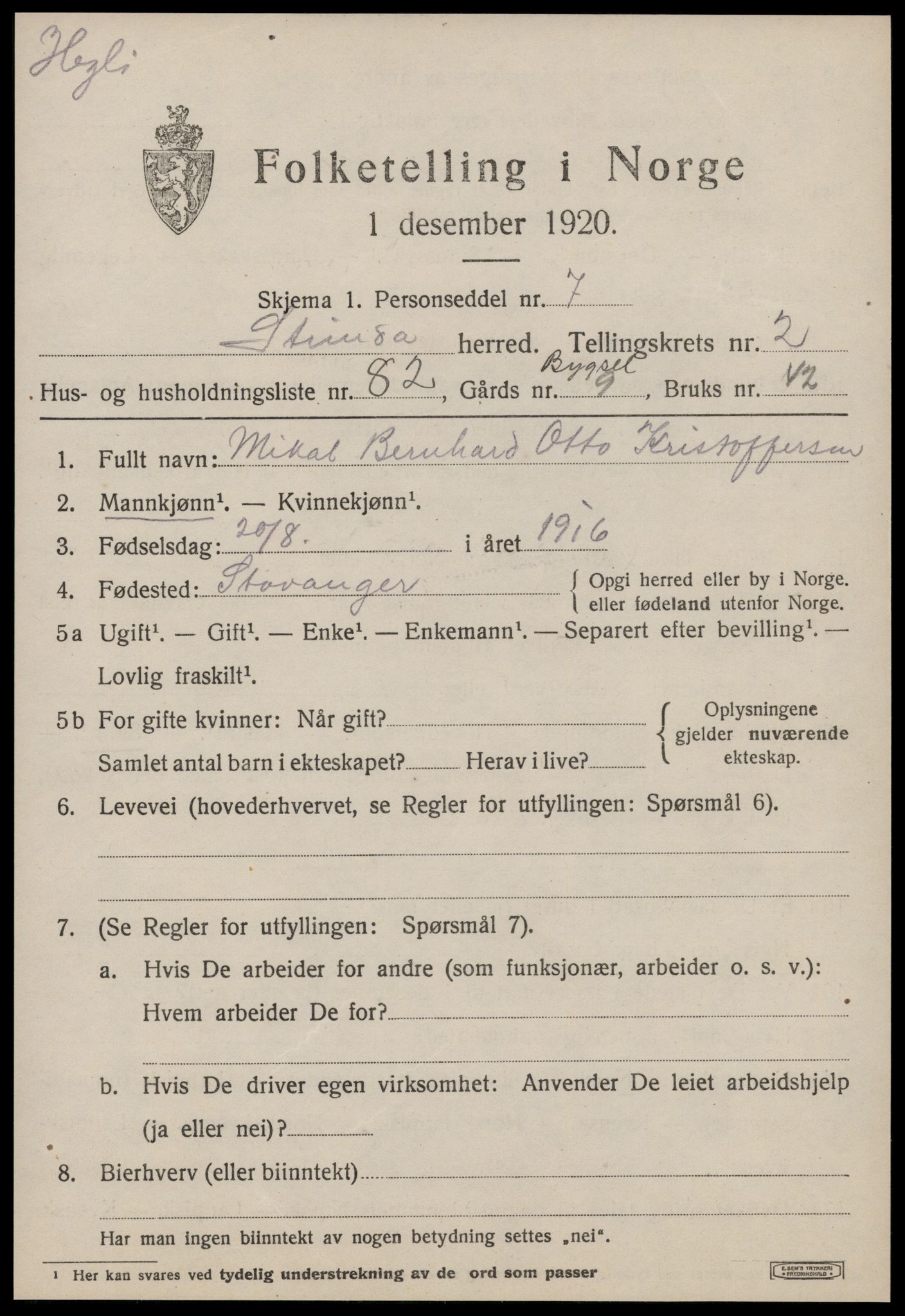 SAT, Folketelling 1920 for 1660 Strinda herred, 1920, s. 8350