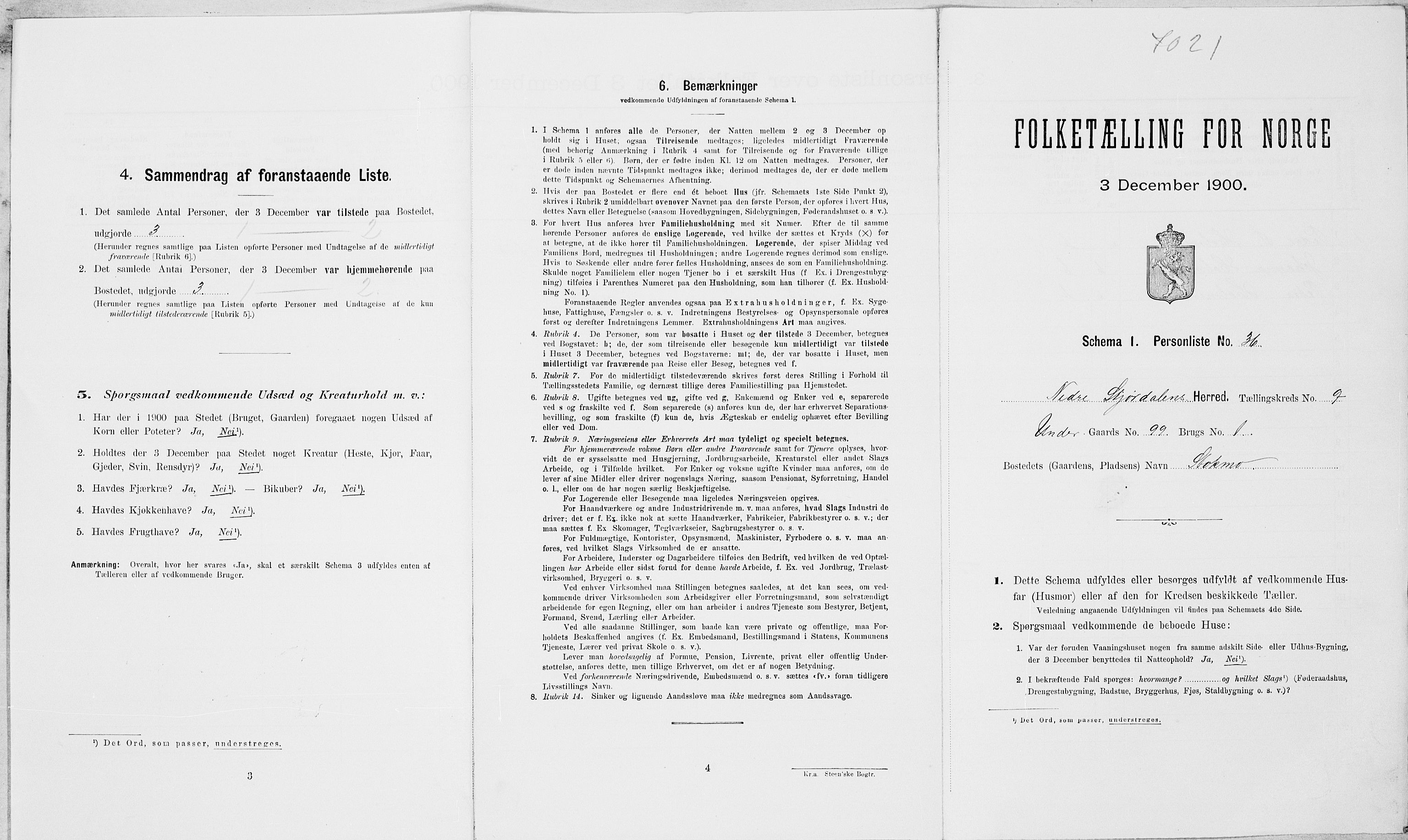 SAT, Folketelling 1900 for 1714 Nedre Stjørdal herred, 1900, s. 1111