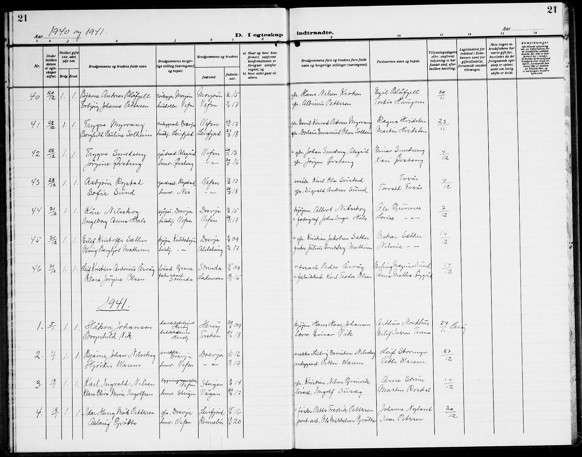 Ministerialprotokoller, klokkerbøker og fødselsregistre - Nordland, AV/SAT-A-1459/820/L0304: Klokkerbok nr. 820C06, 1934-1944, s. 21