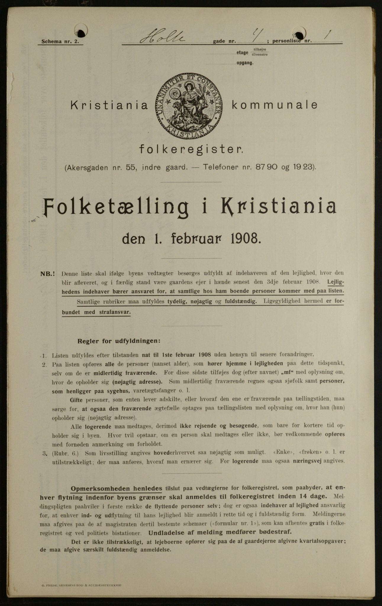 OBA, Kommunal folketelling 1.2.1908 for Kristiania kjøpstad, 1908, s. 37026