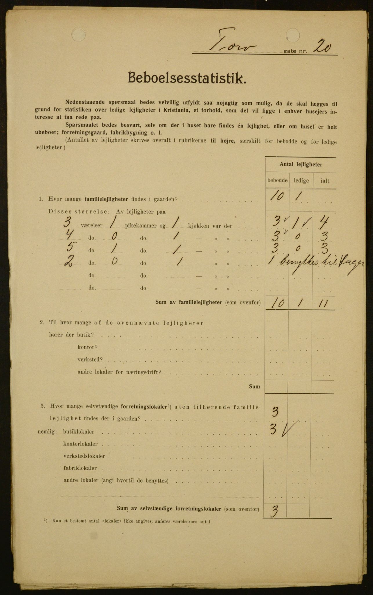 OBA, Kommunal folketelling 1.2.1909 for Kristiania kjøpstad, 1909, s. 103472