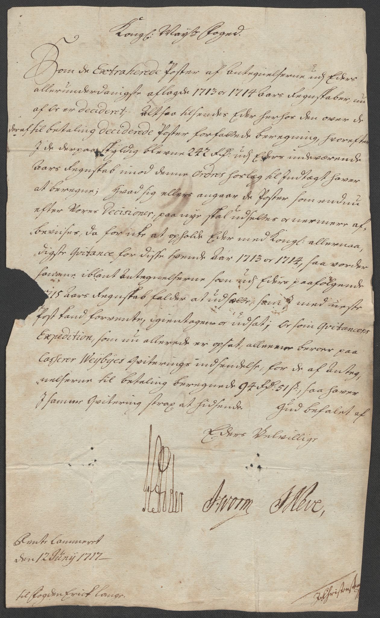 Rentekammeret inntil 1814, Reviderte regnskaper, Fogderegnskap, AV/RA-EA-4092/R16/L1056: Fogderegnskap Hedmark, 1717, s. 259