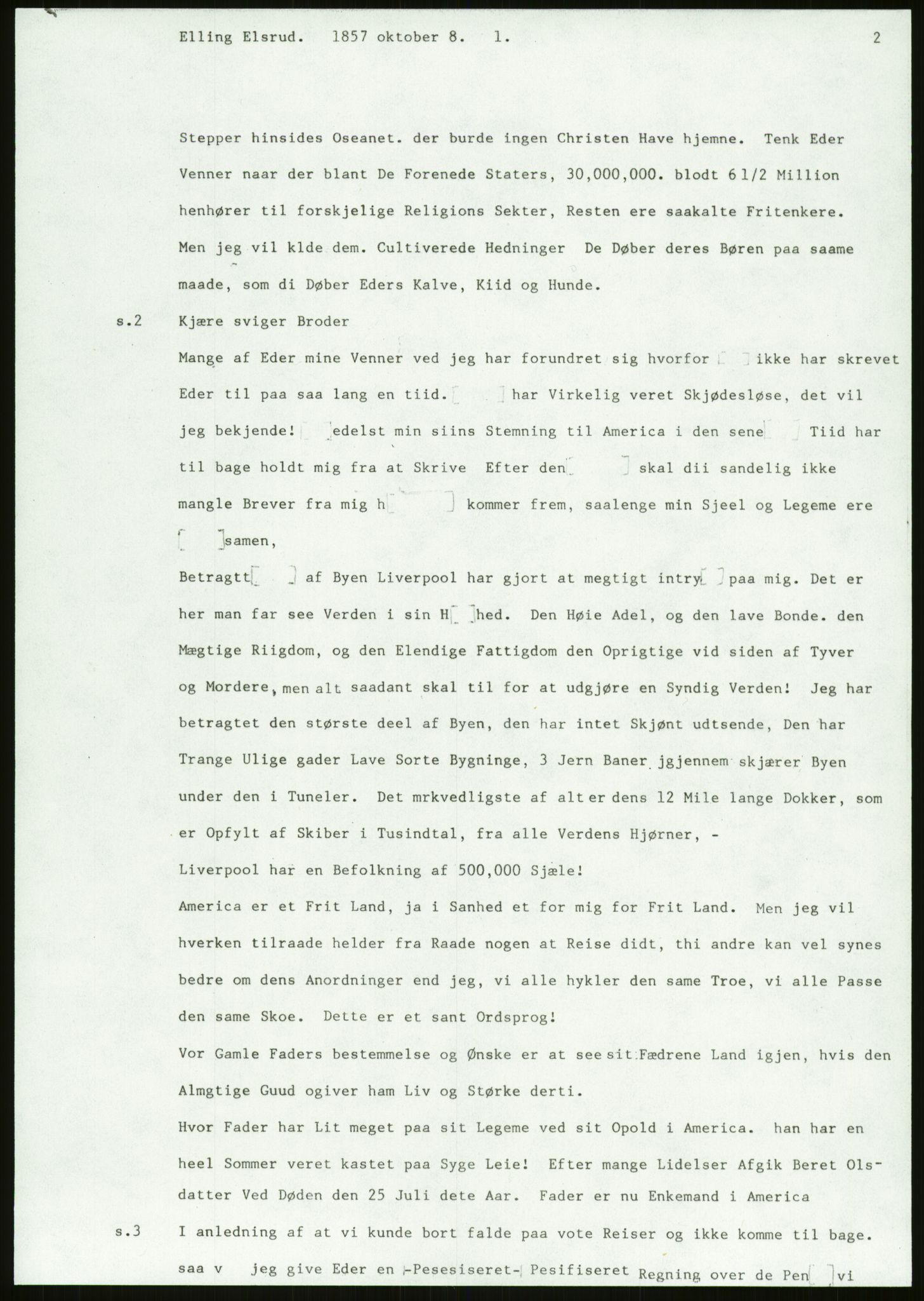 Samlinger til kildeutgivelse, Amerikabrevene, AV/RA-EA-4057/F/L0018: Innlån fra Buskerud: Elsrud, 1838-1914, s. 301