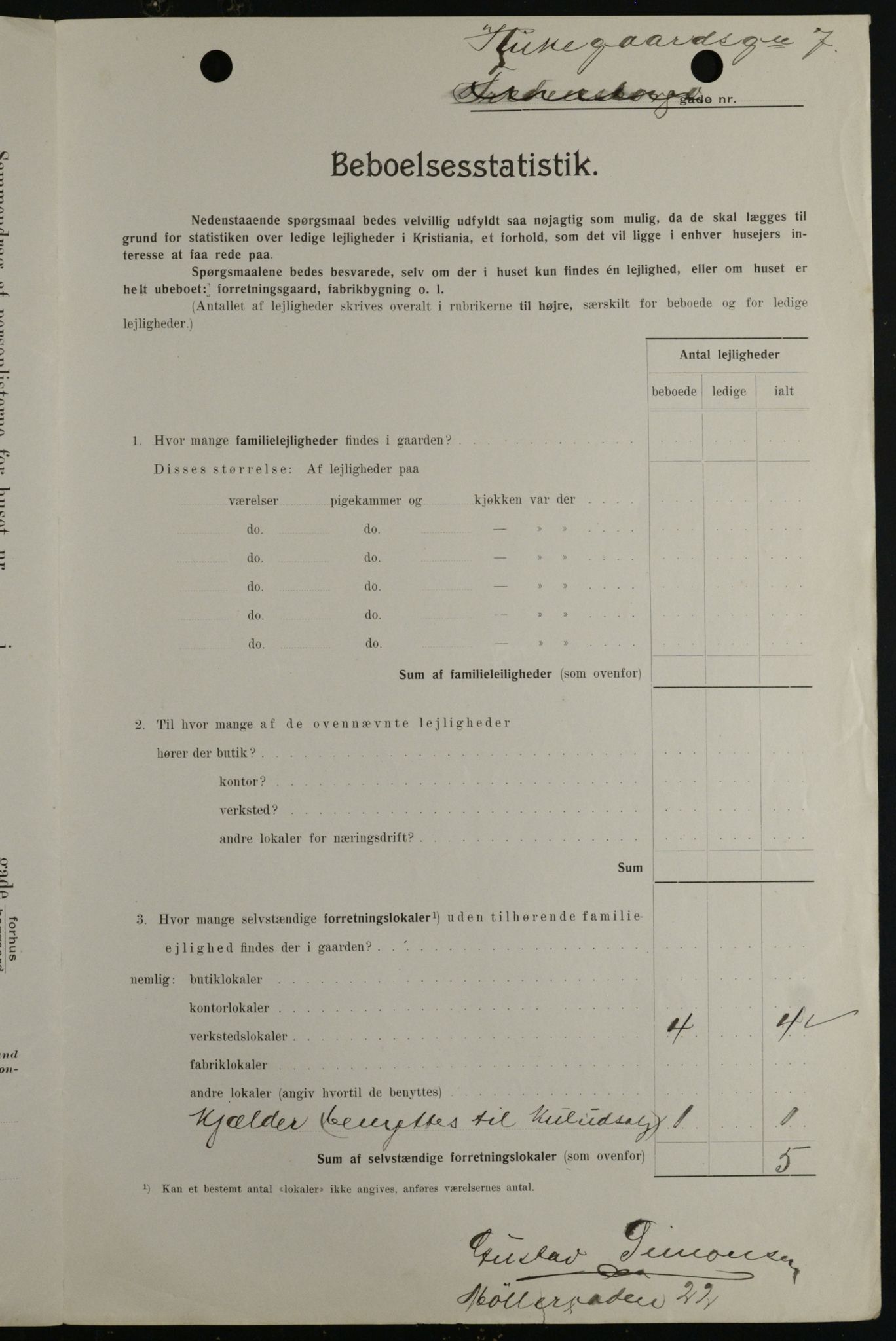 OBA, Kommunal folketelling 1.2.1908 for Kristiania kjøpstad, 1908, s. 44800