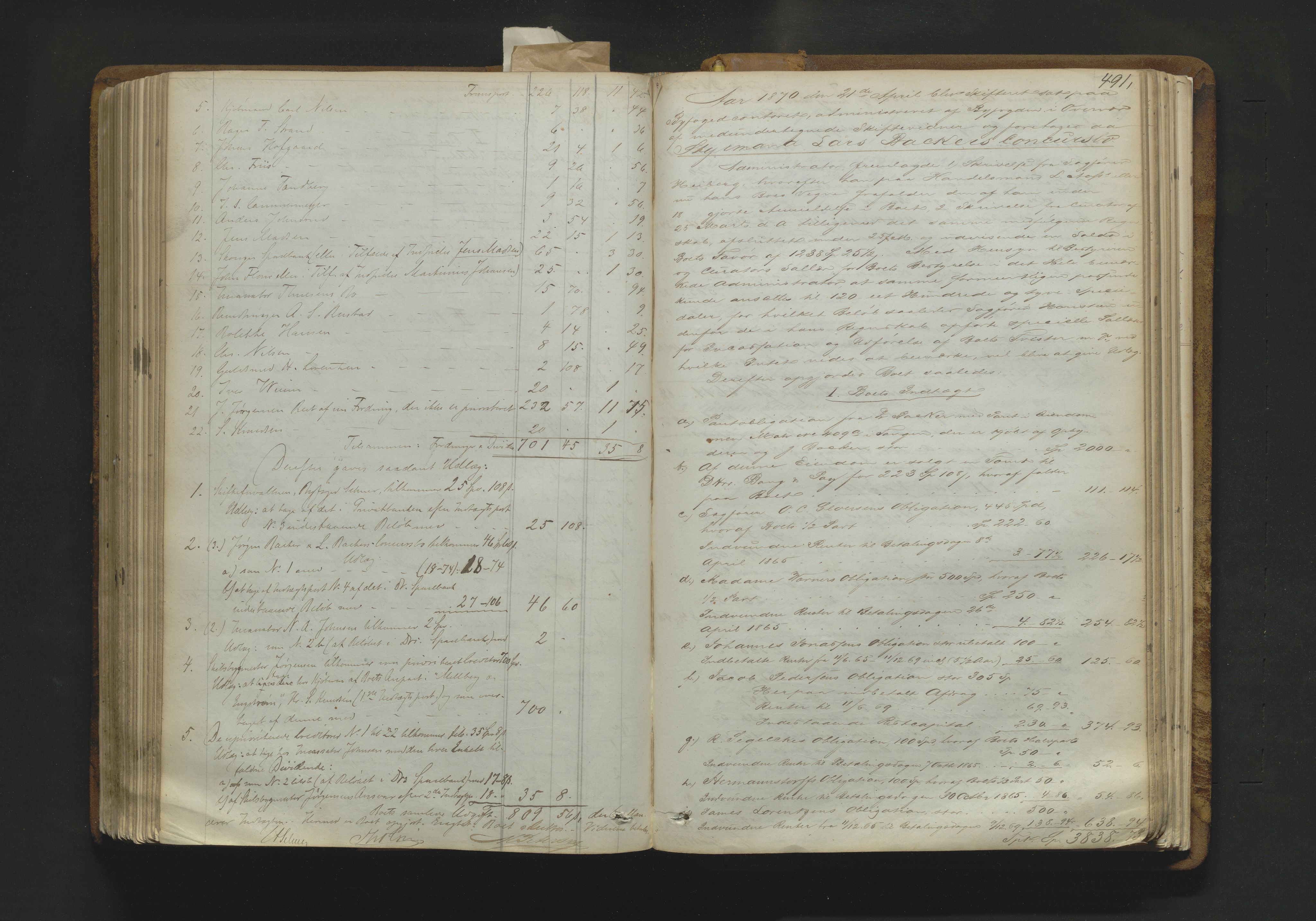 Drammen byfogd, AV/SAKO-A-222/H/Hb/Hbd/Hbda/L0002: Skifteutlodningsprotokoll., 1855-1872, s. 491