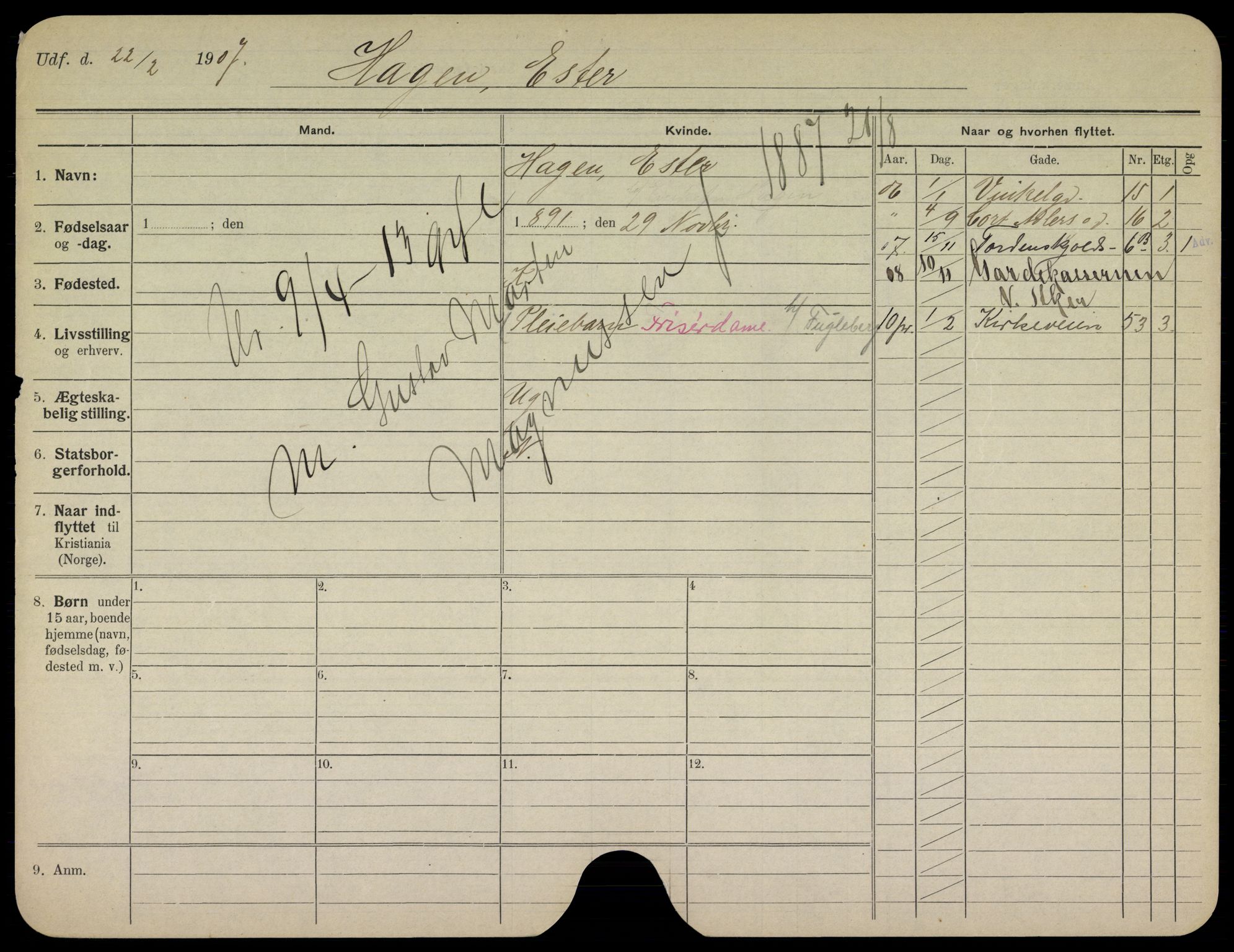 Oslo folkeregister, Registerkort, AV/SAO-A-11715/K/Kb/L0017: H - L, 1913