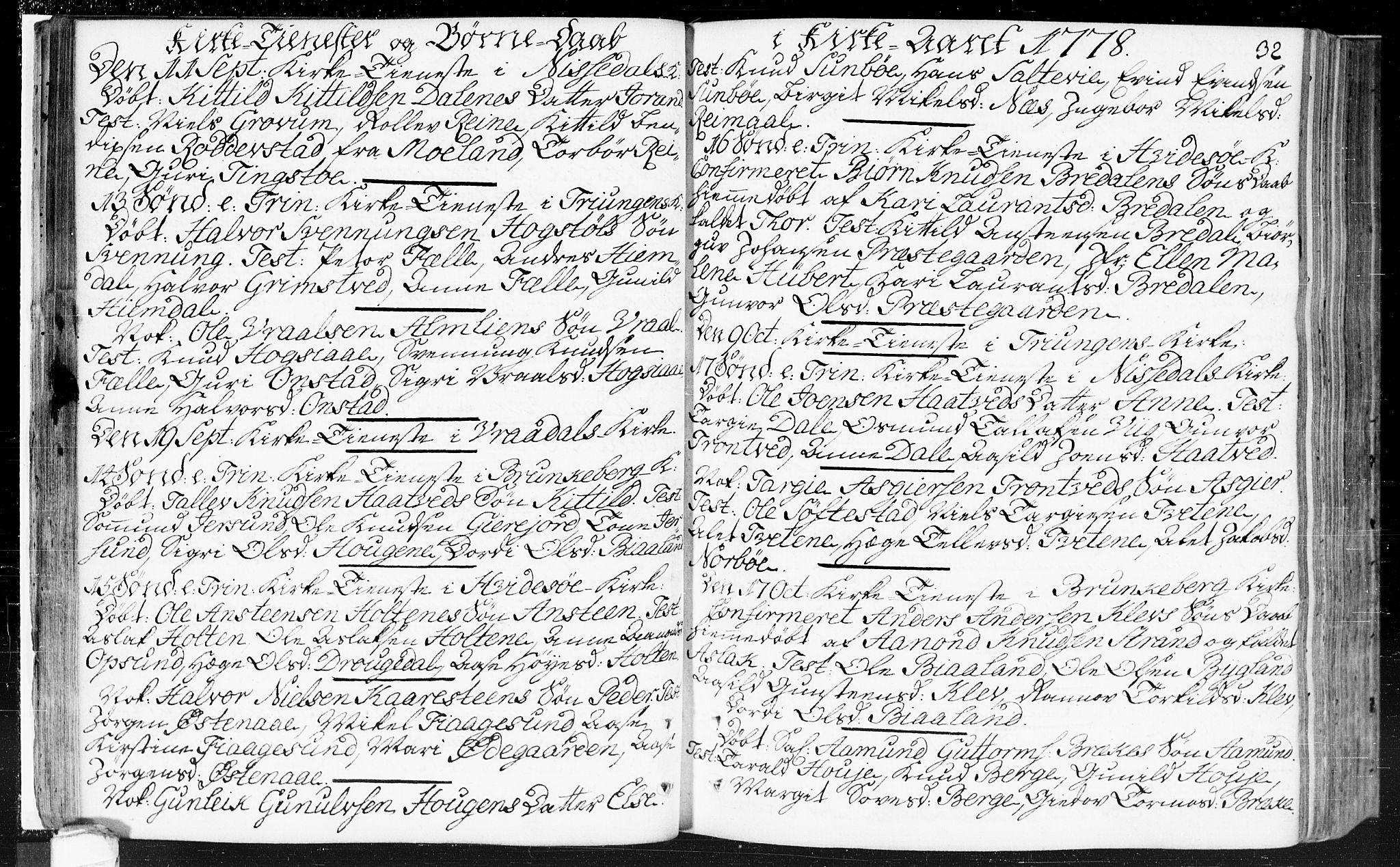 Kviteseid kirkebøker, SAKO/A-276/F/Fa/L0002: Ministerialbok nr. I 2, 1773-1786, s. 32