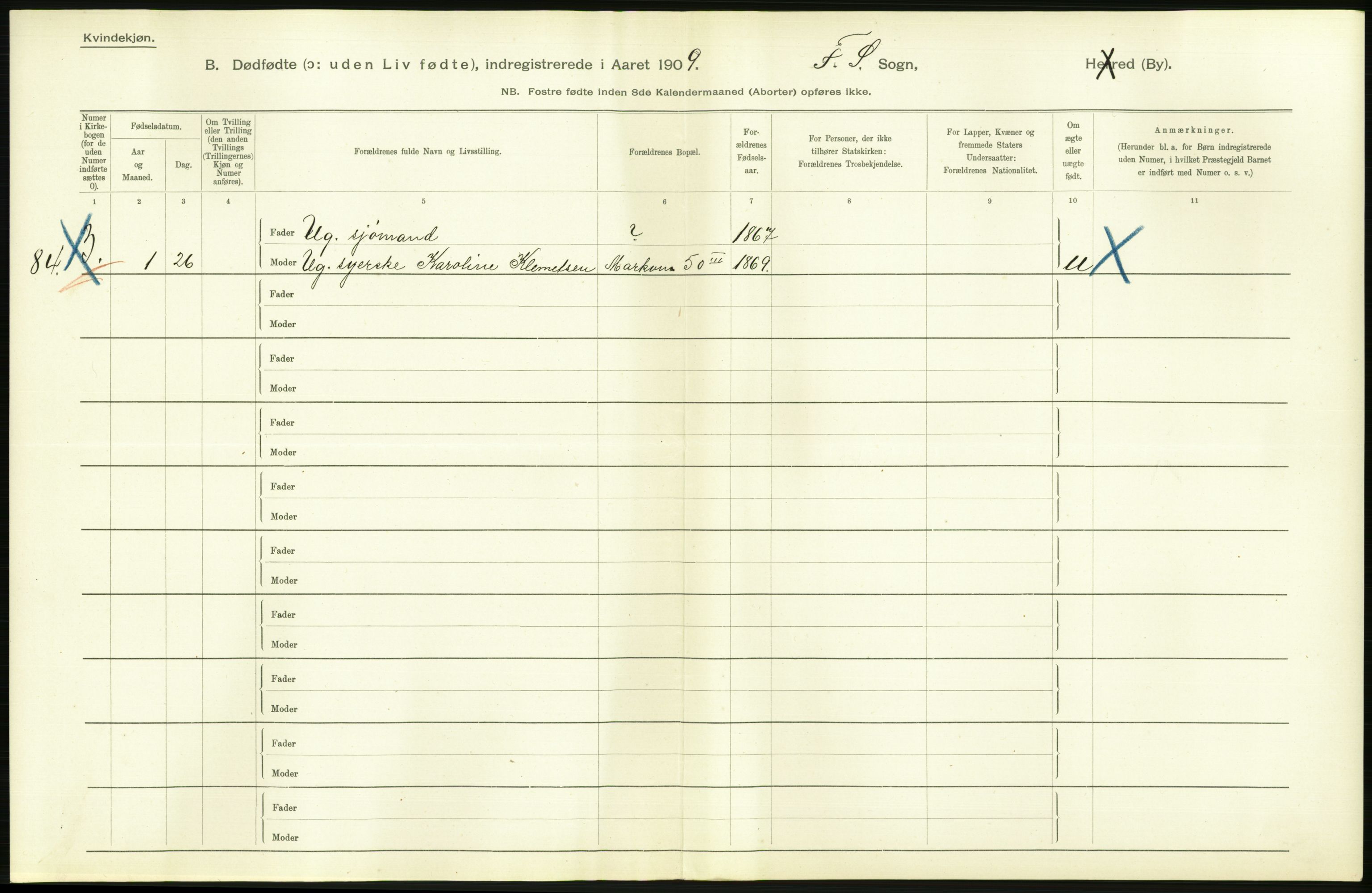 Statistisk sentralbyrå, Sosiodemografiske emner, Befolkning, RA/S-2228/D/Df/Dfa/Dfag/L0010: Kristiania: Døde, dødfødte., 1909, s. 564