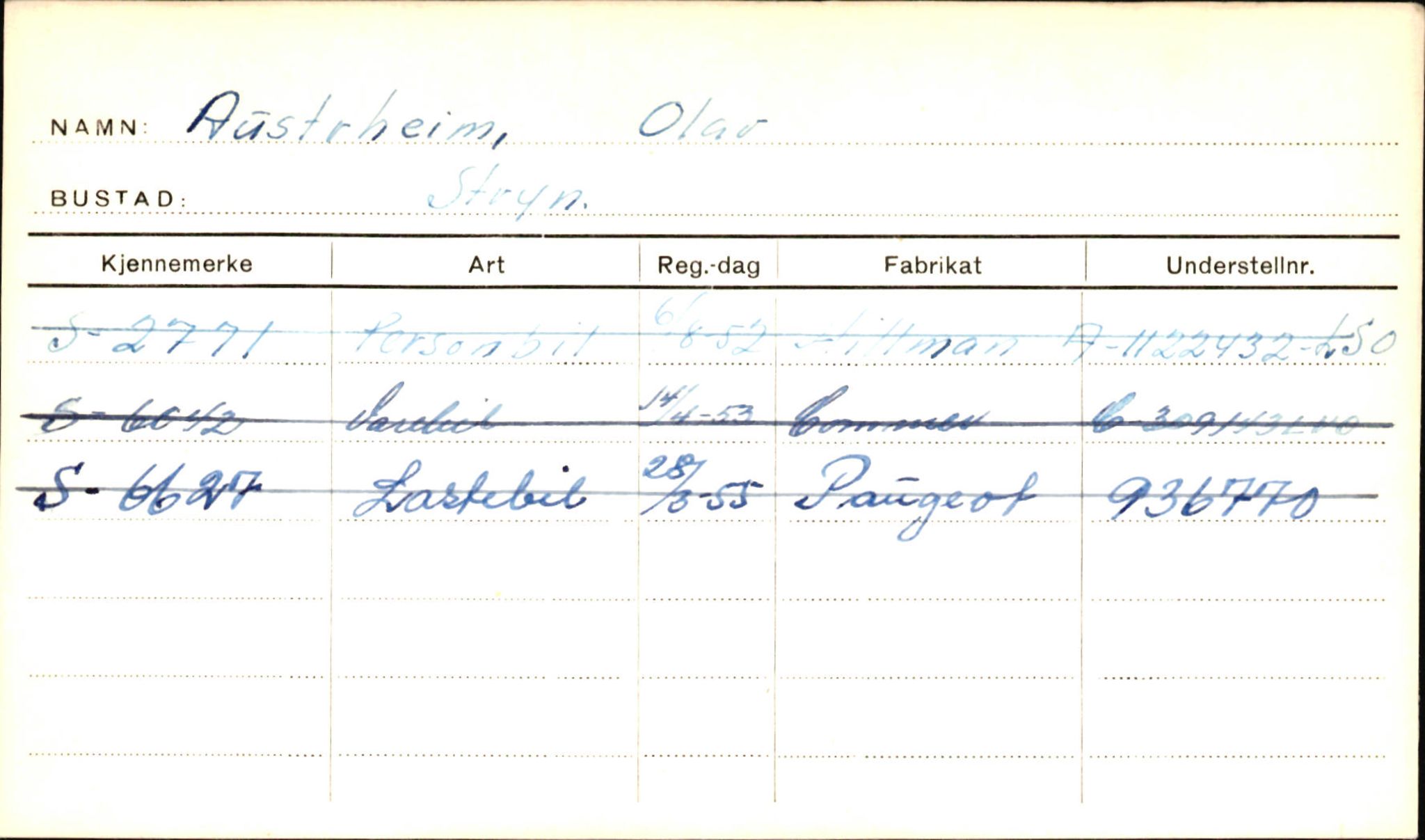 Statens vegvesen, Sogn og Fjordane vegkontor, AV/SAB-A-5301/4/F/L0001C: Eigarregister Fjordane til 1.6.1961, 1930-1961, s. 137