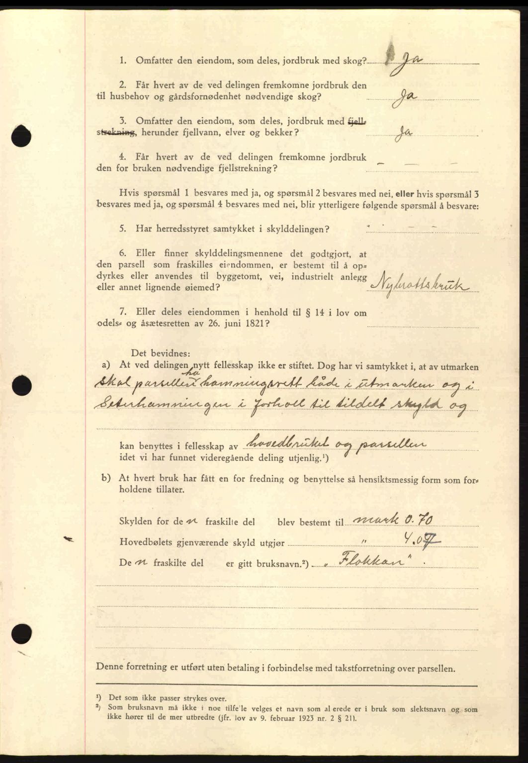 Nordmøre sorenskriveri, AV/SAT-A-4132/1/2/2Ca: Pantebok nr. A97, 1944-1944, Dagboknr: 1123/1944