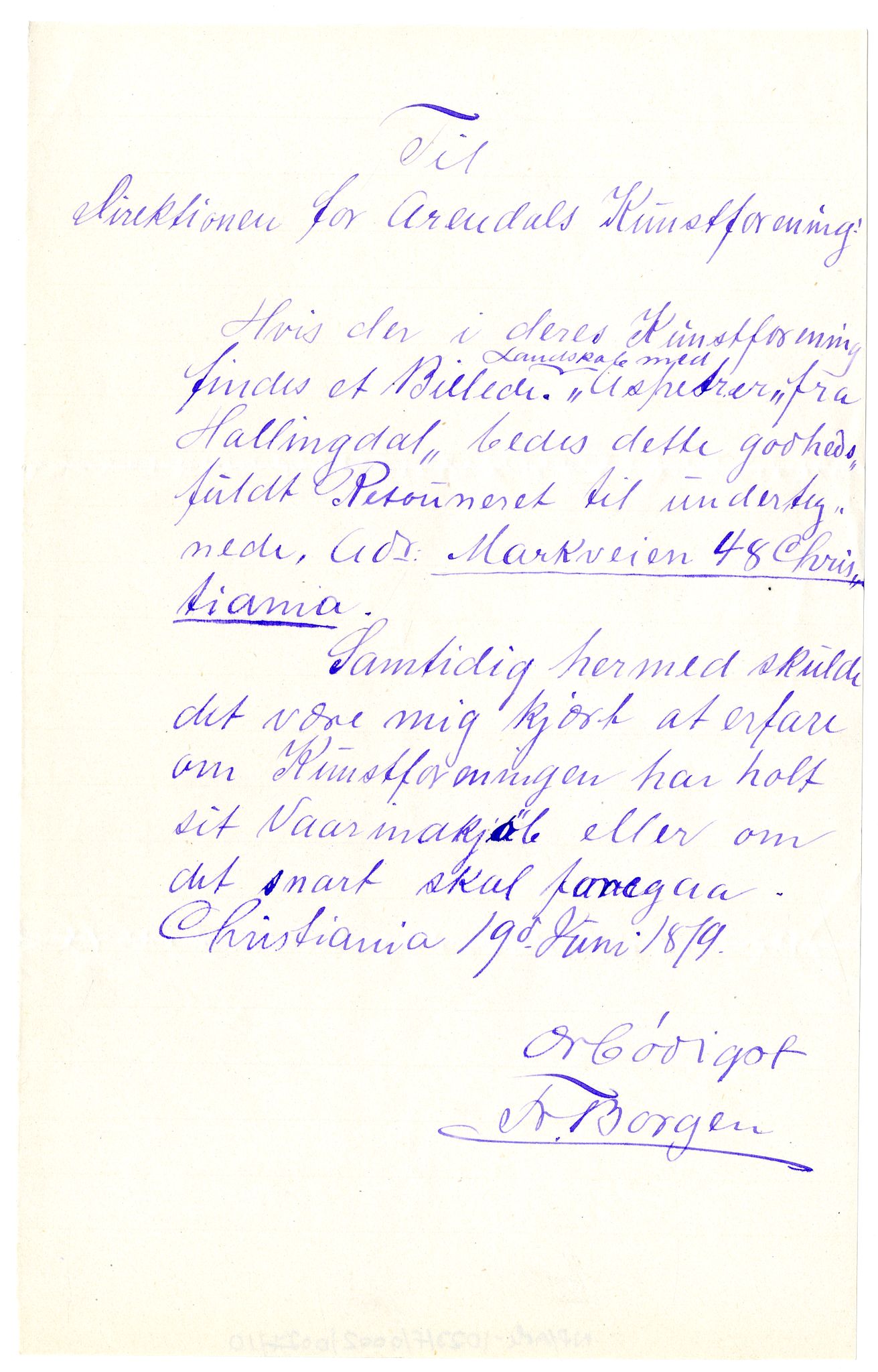 Diderik Maria Aalls brevsamling, NF/Ark-1023/F/L0002: D.M. Aalls brevsamling. B - C, 1799-1889, s. 147