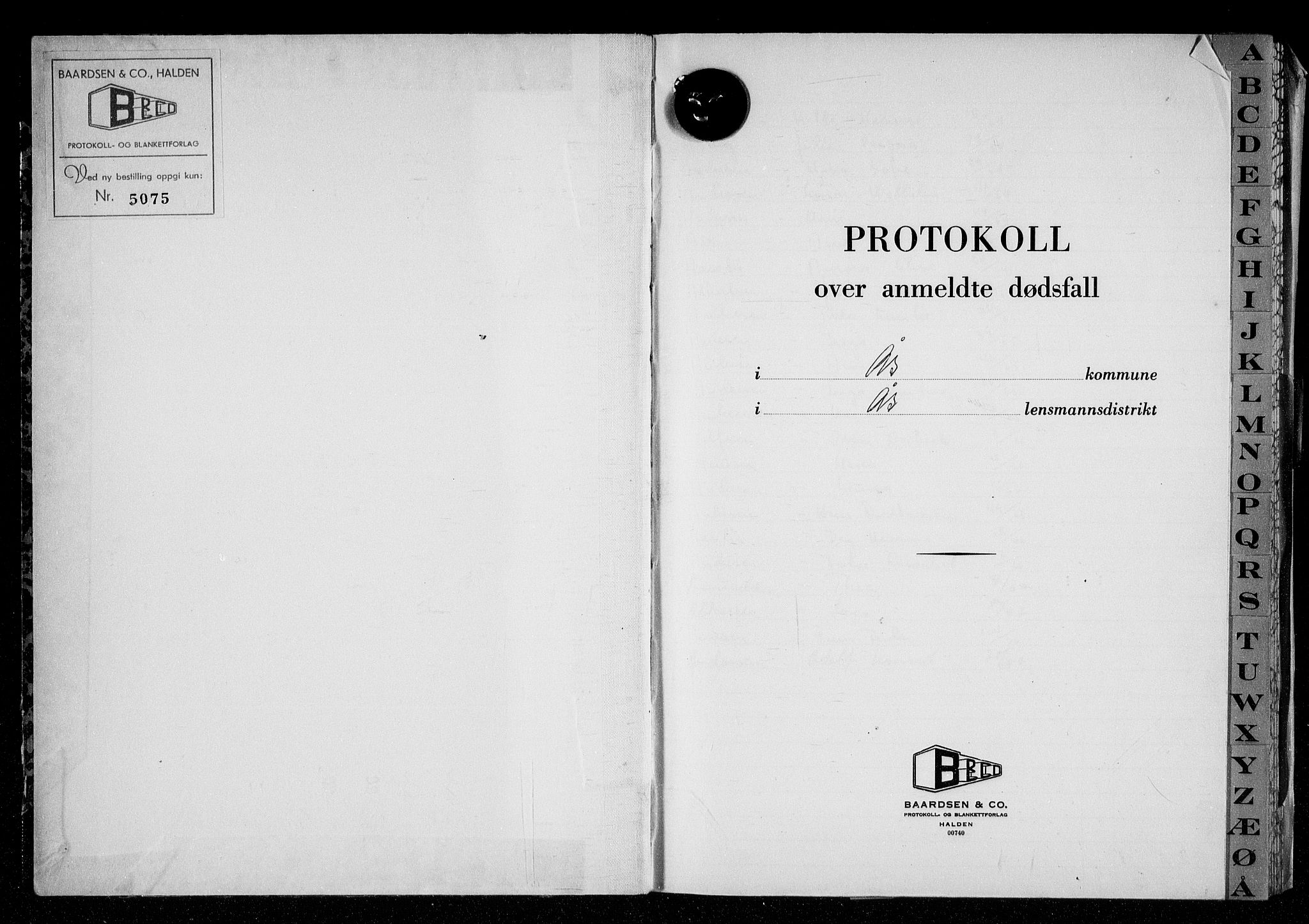 Ås lensmannskontor, AV/SAO-A-10012/H/Ha/L0005: Dødsfallsprotokoll, 1964-1967