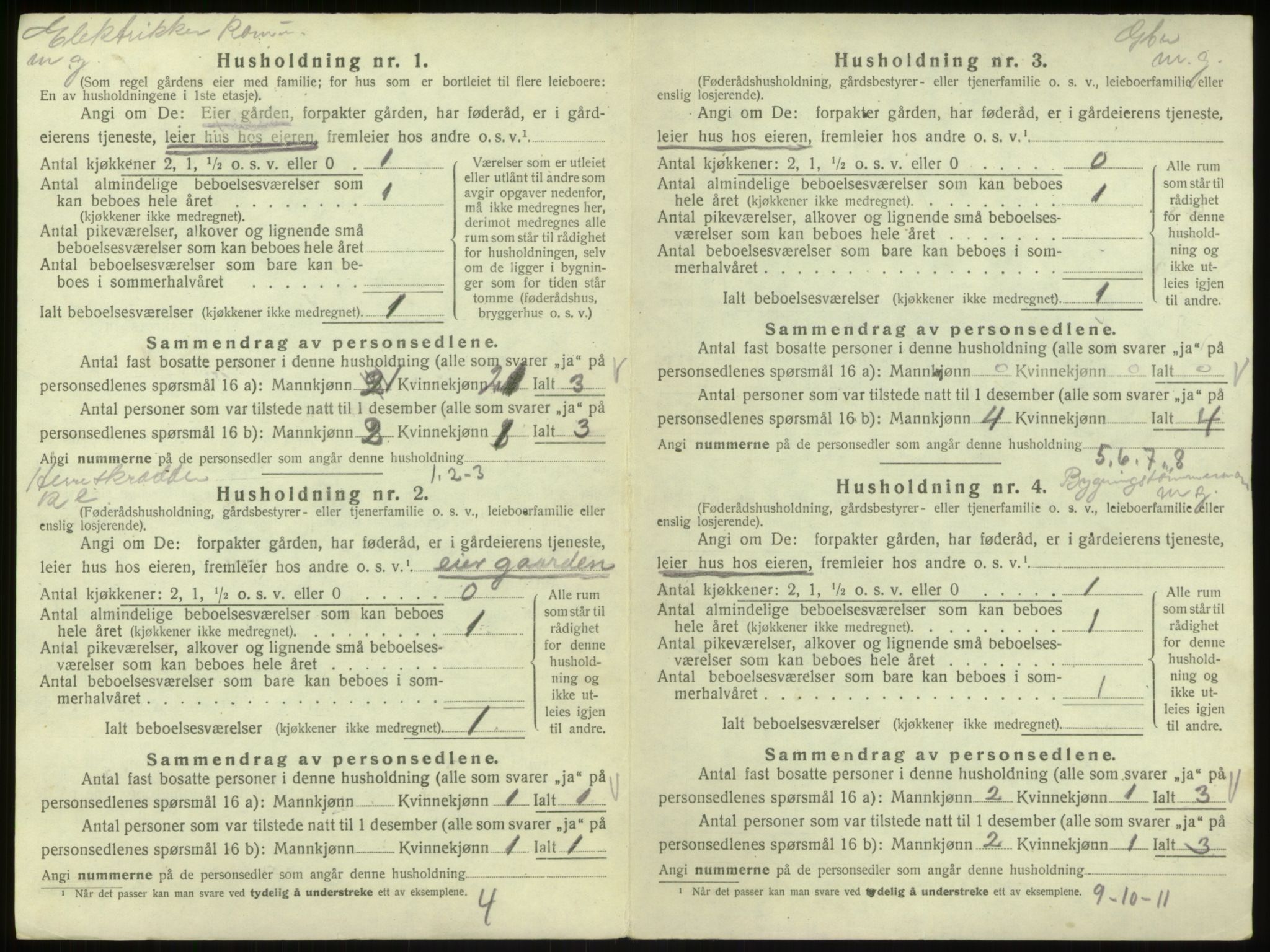 SAB, Folketelling 1920 for 1253 Hosanger herred, 1920, s. 321