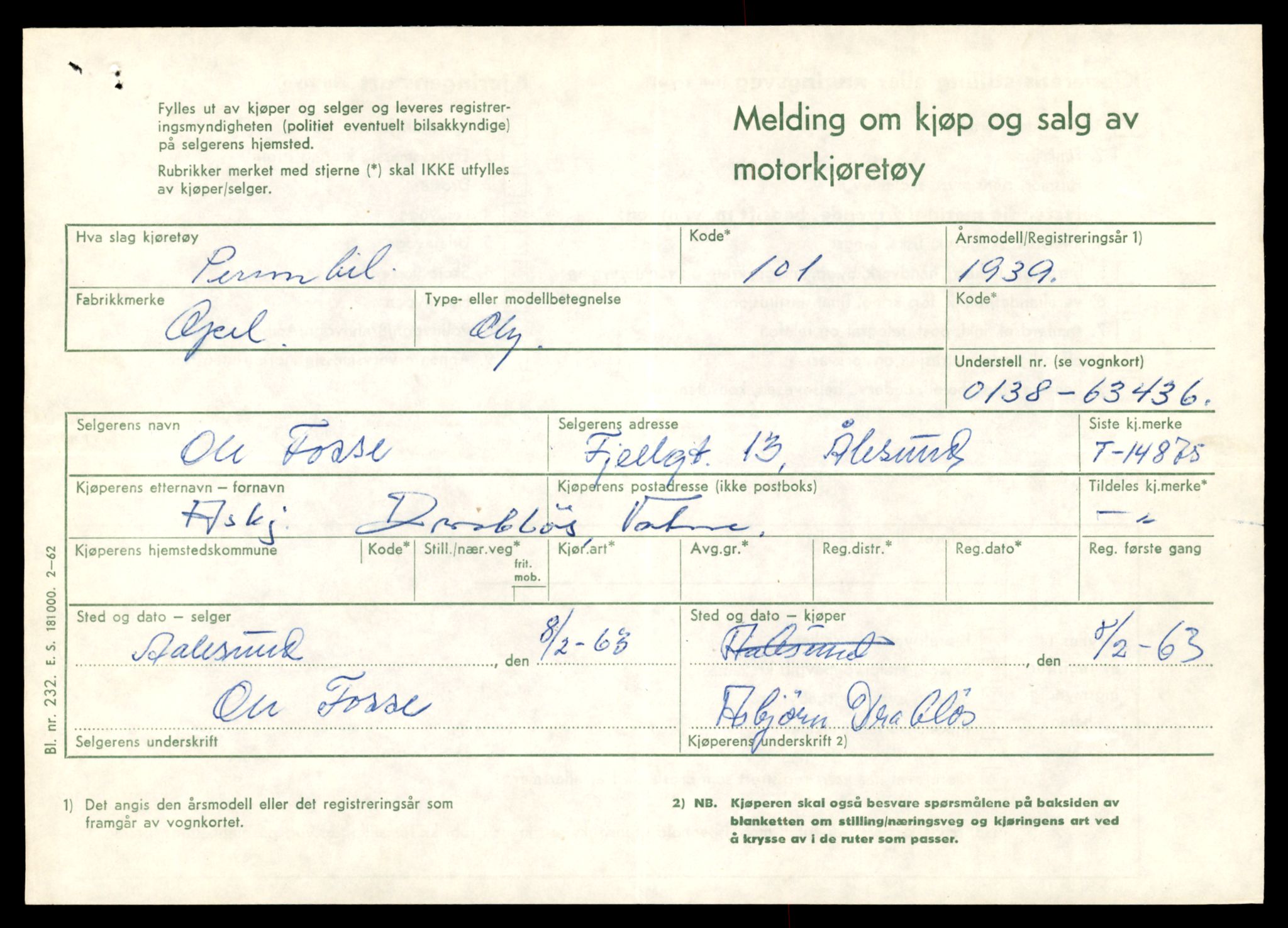 Møre og Romsdal vegkontor - Ålesund trafikkstasjon, AV/SAT-A-4099/F/Fe/L0049: Registreringskort for kjøretøy T 14864 - T 18613, 1927-1998, s. 297