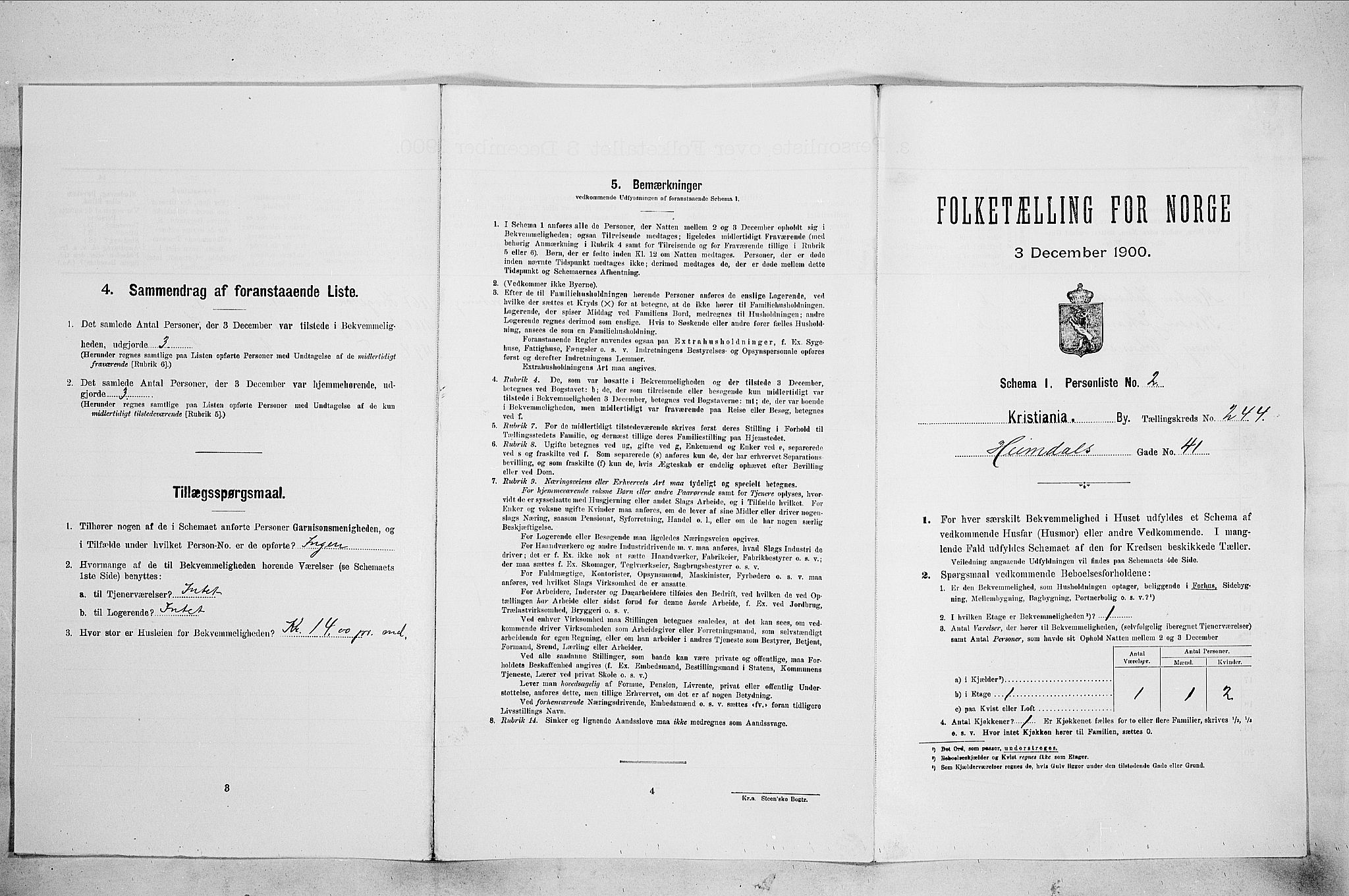 SAO, Folketelling 1900 for 0301 Kristiania kjøpstad, 1900, s. 35280