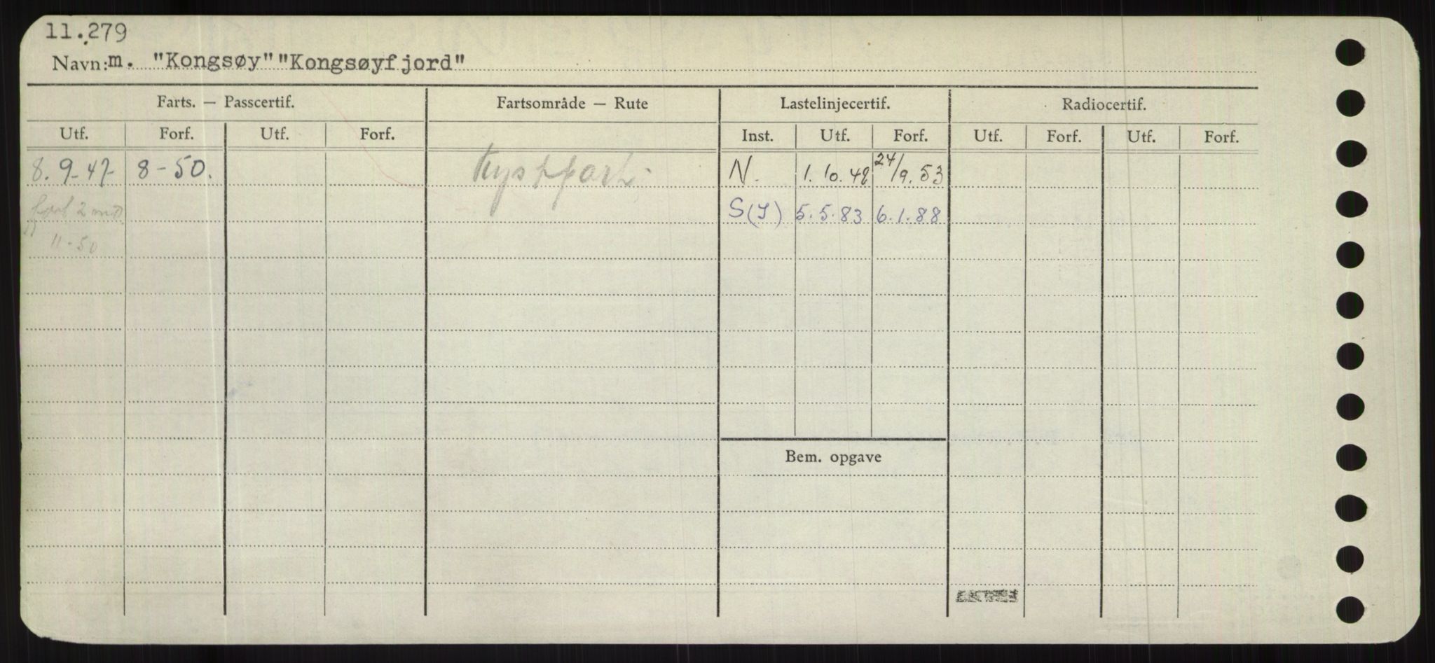 Sjøfartsdirektoratet med forløpere, Skipsmålingen, AV/RA-S-1627/H/Hc/L0001: Lektere, A-Y, s. 260