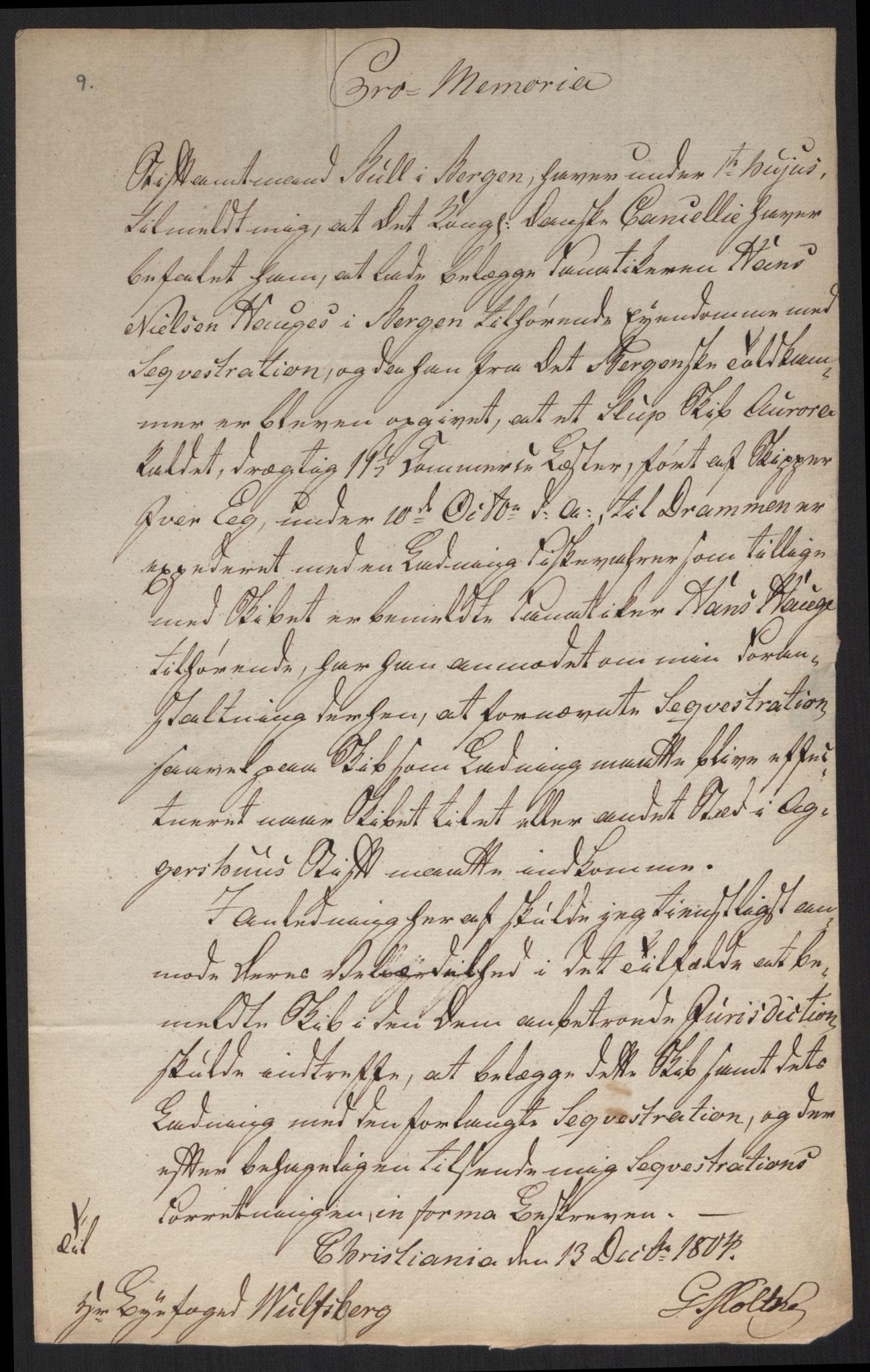 Justisdepartementet, Kommisjon i saken mot Hans Nielsen Hauge 1804, AV/RA-S-1151/D/L0001: Hans Nielsen Hauges sak, 1804-1813
