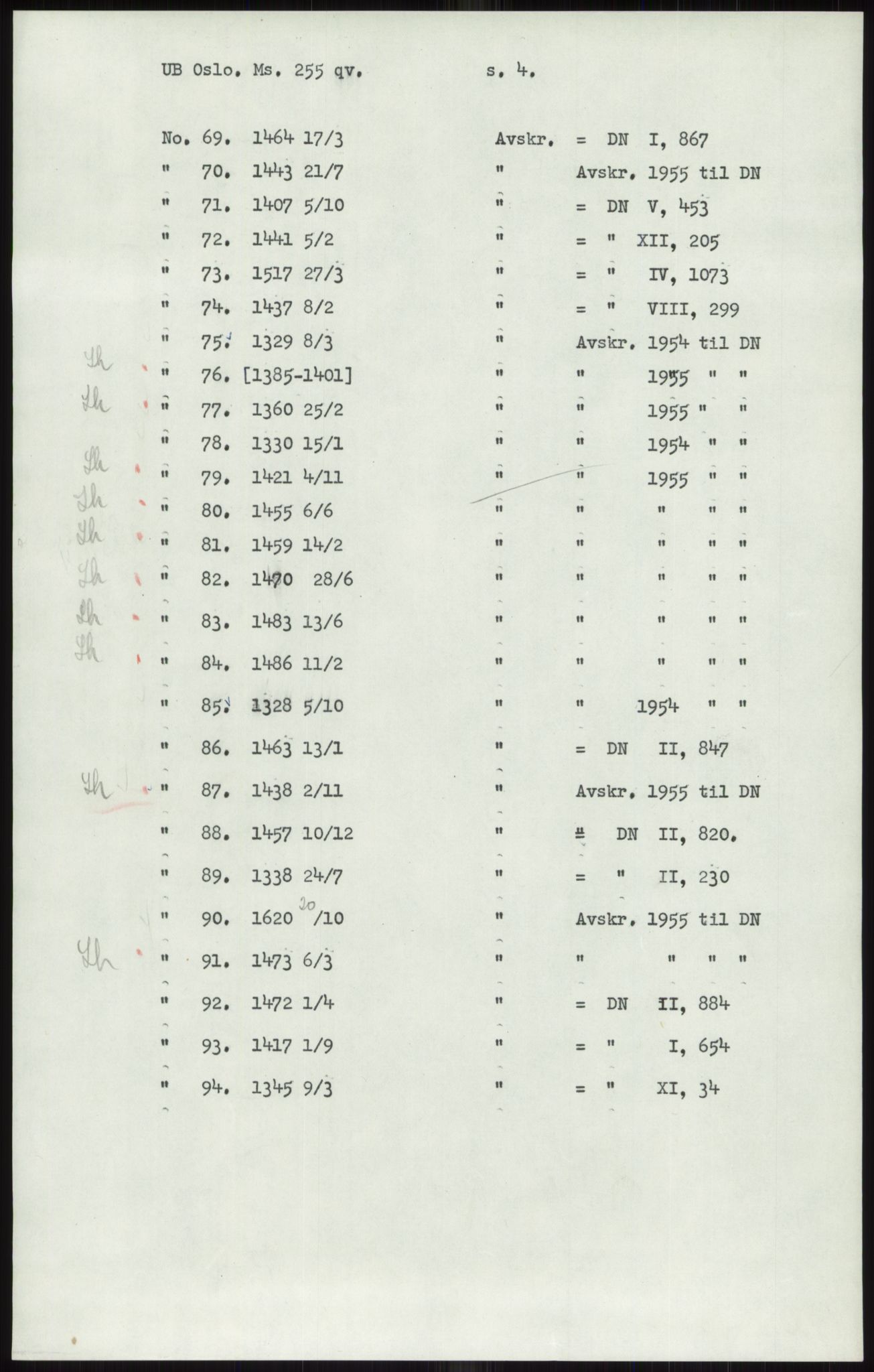 Samlinger til kildeutgivelse, Diplomavskriftsamlingen, AV/RA-EA-4053/H/Ha, s. 443