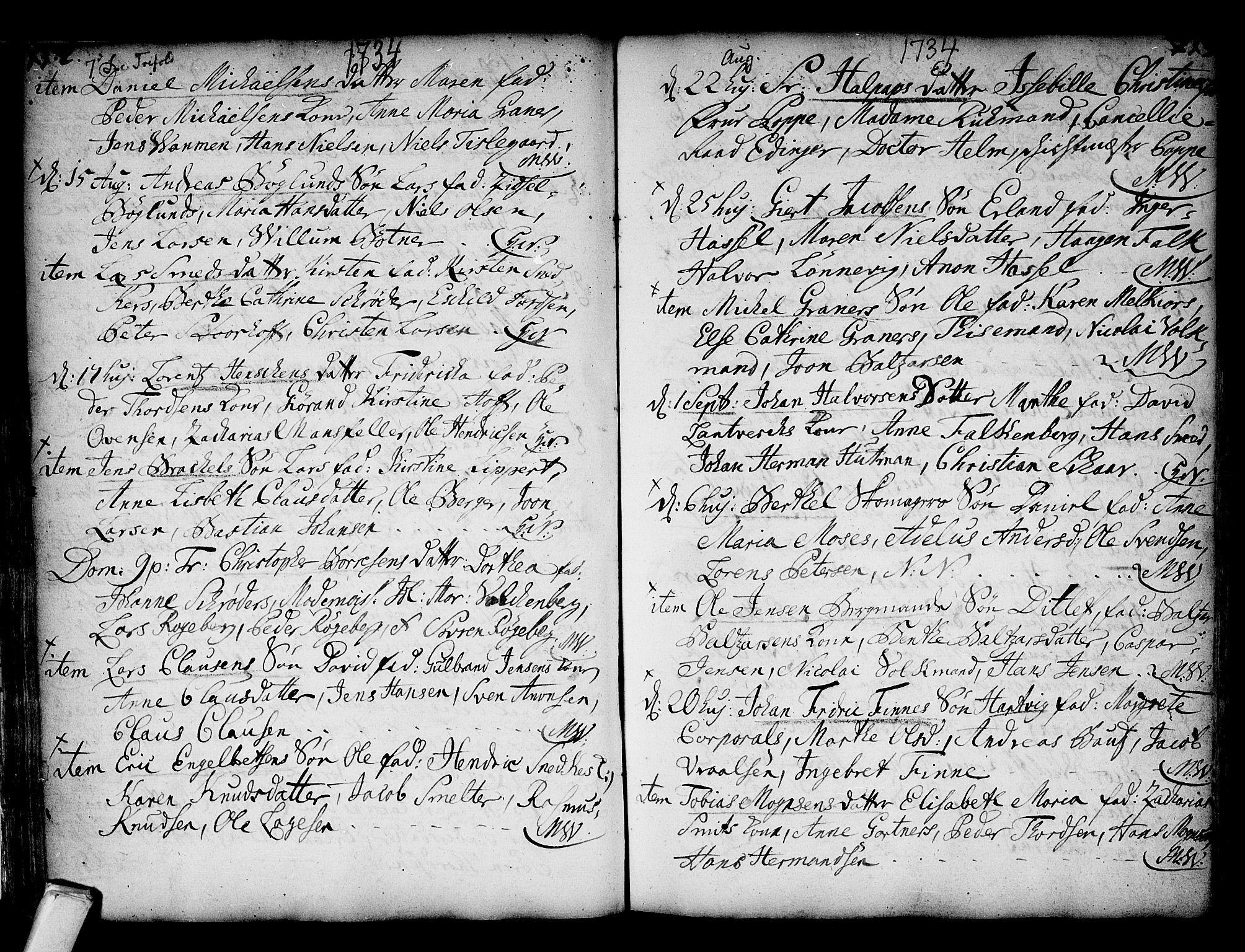 Kongsberg kirkebøker, SAKO/A-22/F/Fa/L0002: Ministerialbok nr. I 2, 1721-1743, s. 152-153