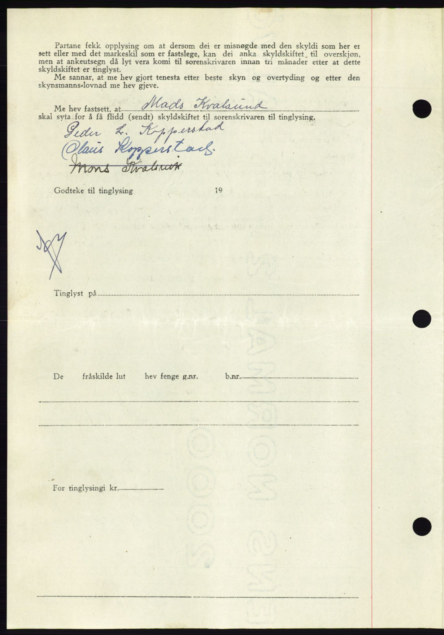 Søre Sunnmøre sorenskriveri, AV/SAT-A-4122/1/2/2C/L0081: Pantebok nr. 7A, 1947-1948, Dagboknr: 1467/1947