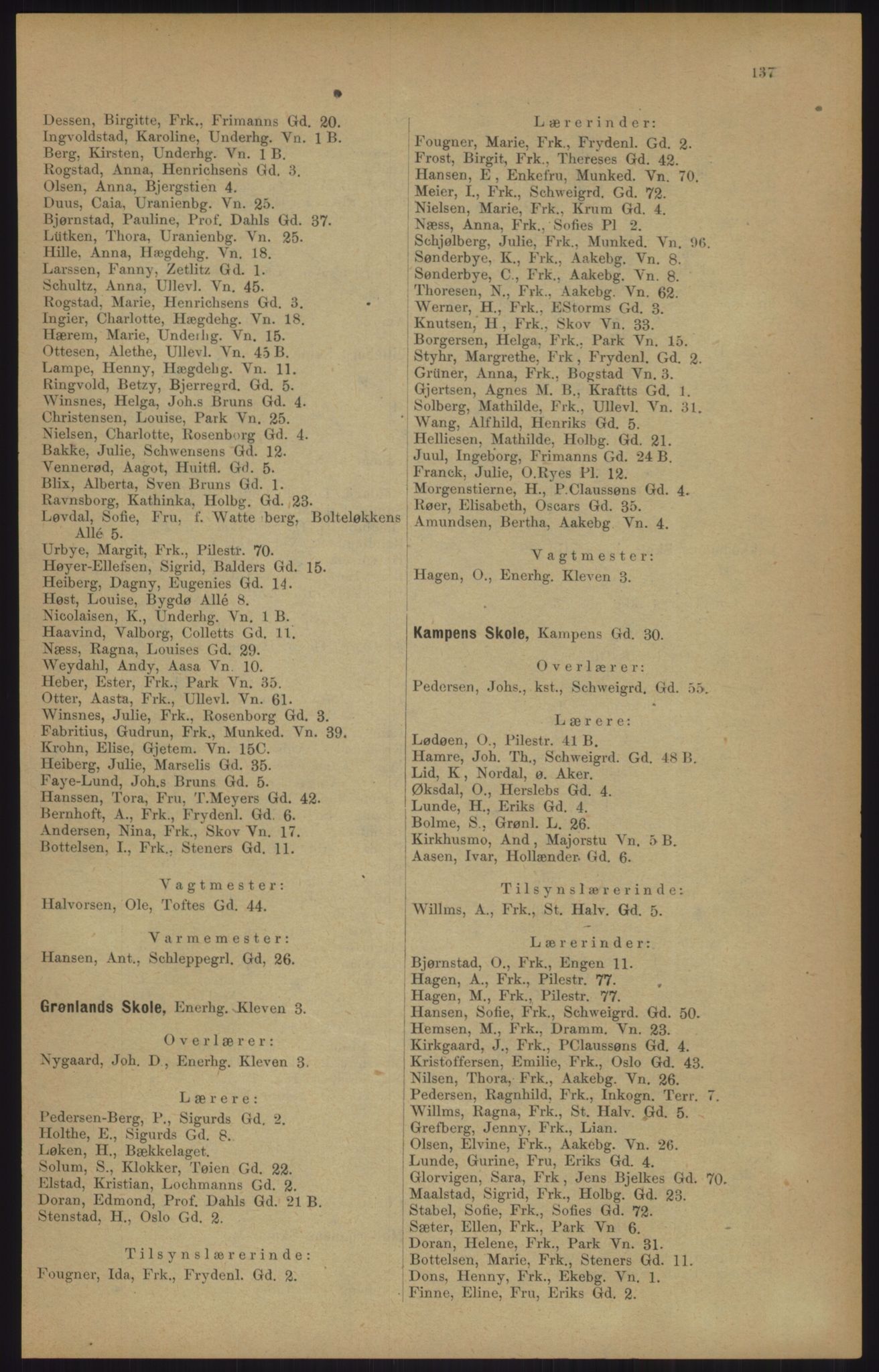 Kristiania/Oslo adressebok, PUBL/-, 1905, s. 137
