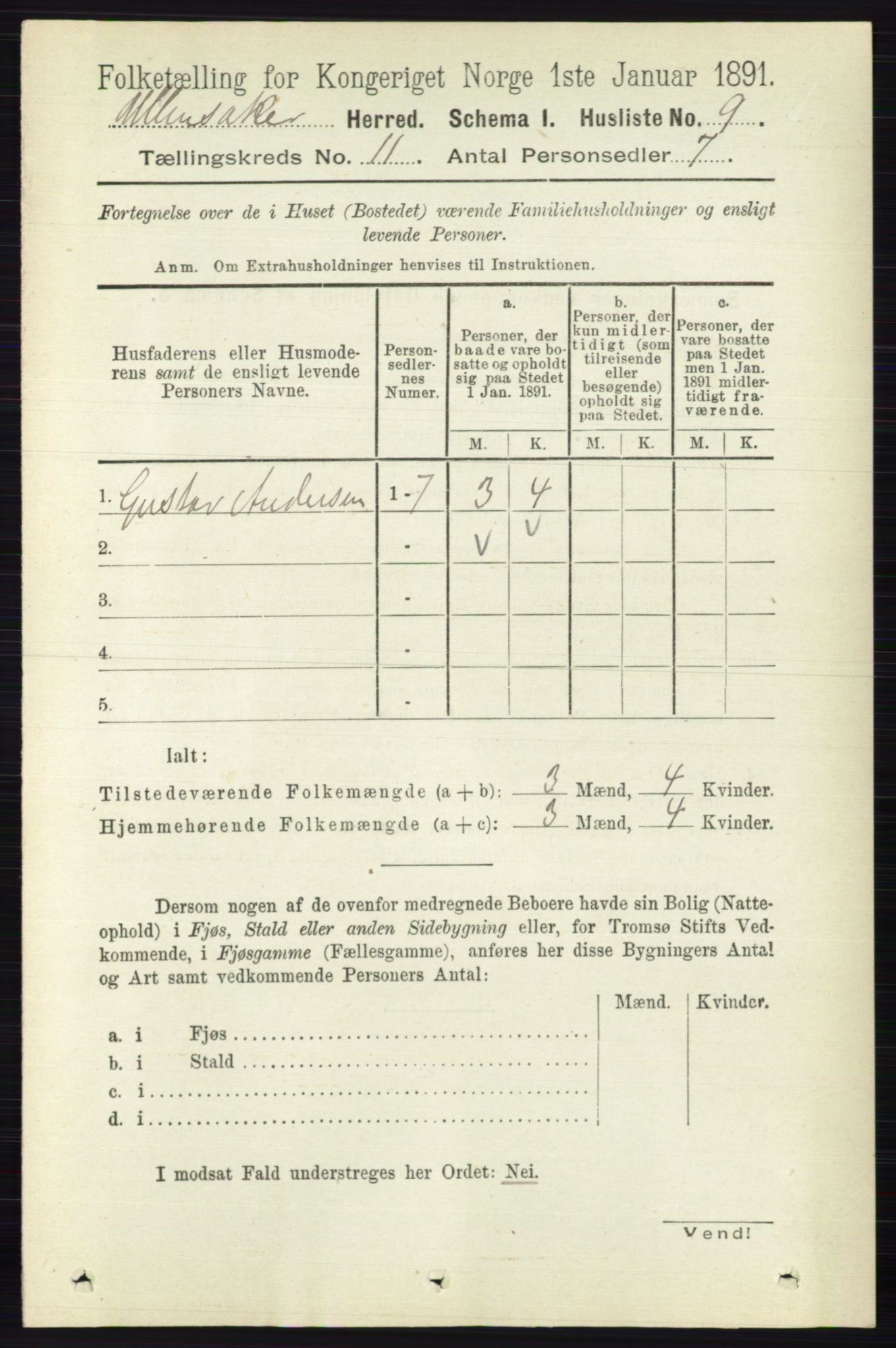 RA, Folketelling 1891 for 0235 Ullensaker herred, 1891, s. 4818