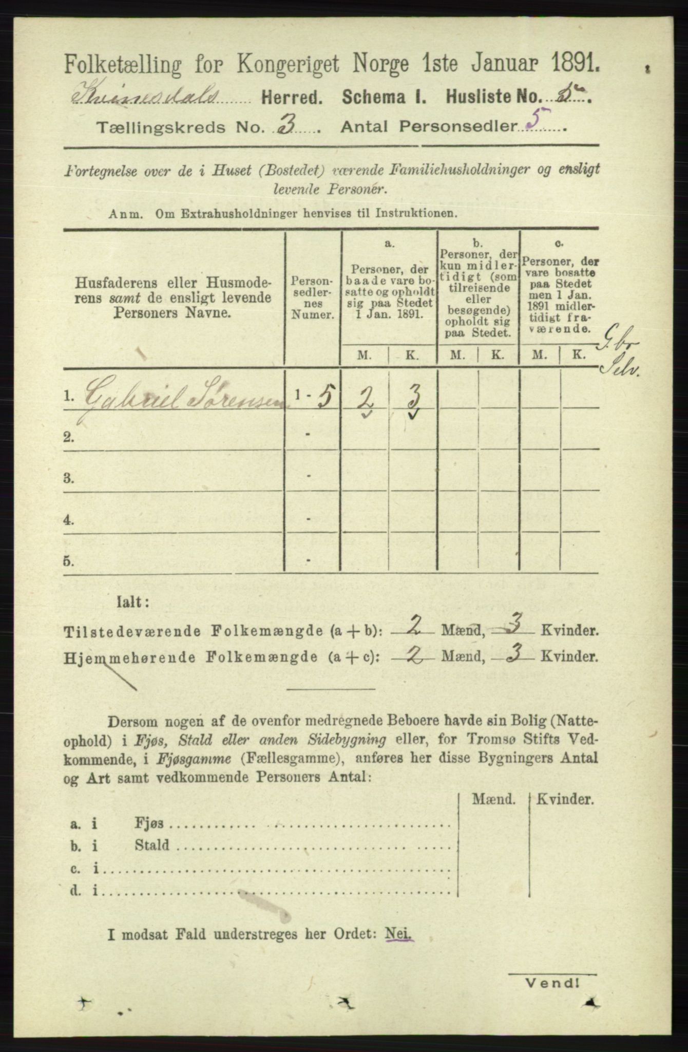 RA, Folketelling 1891 for 1037 Kvinesdal herred, 1891, s. 960