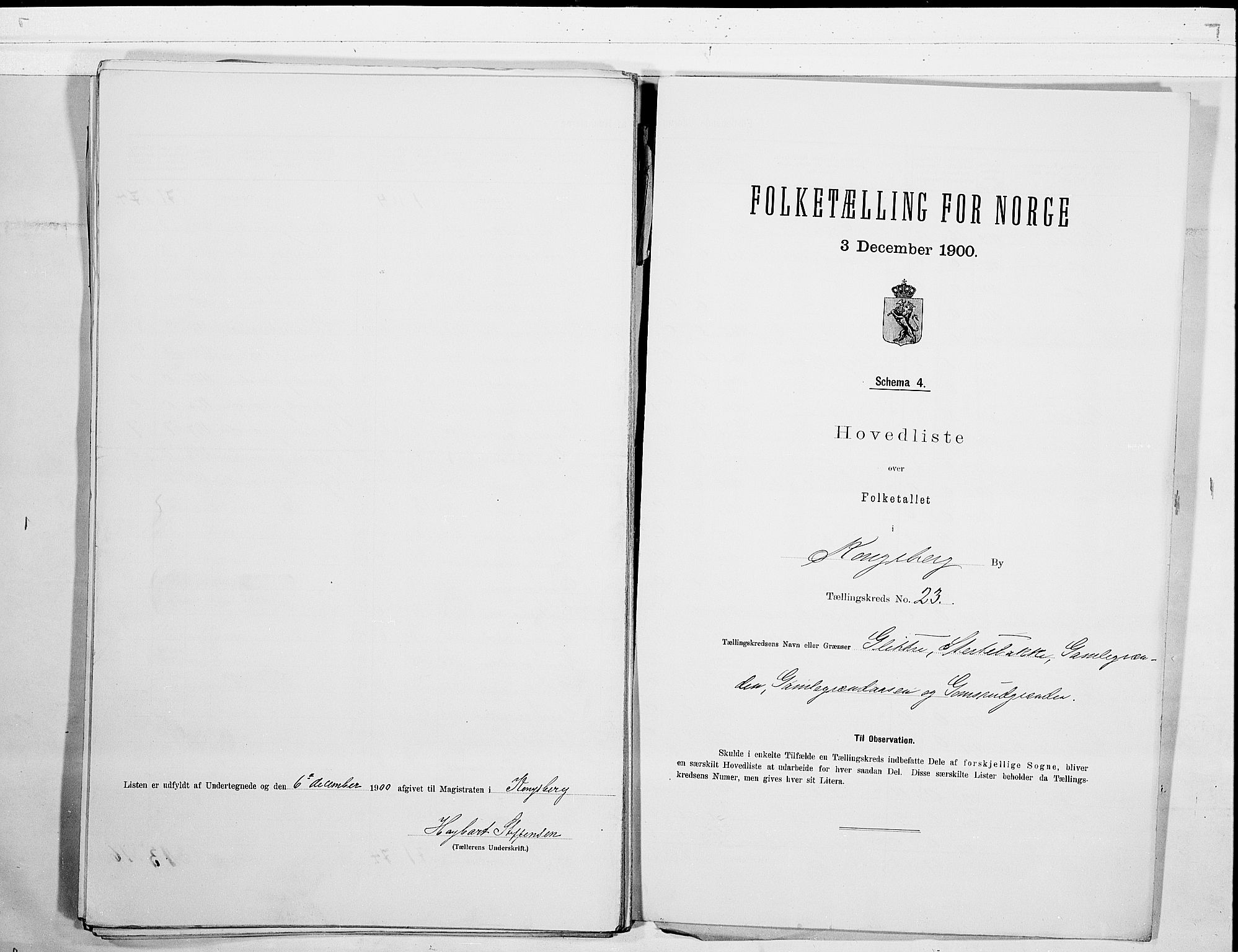 RA, Folketelling 1900 for 0604 Kongsberg kjøpstad, 1900, s. 48