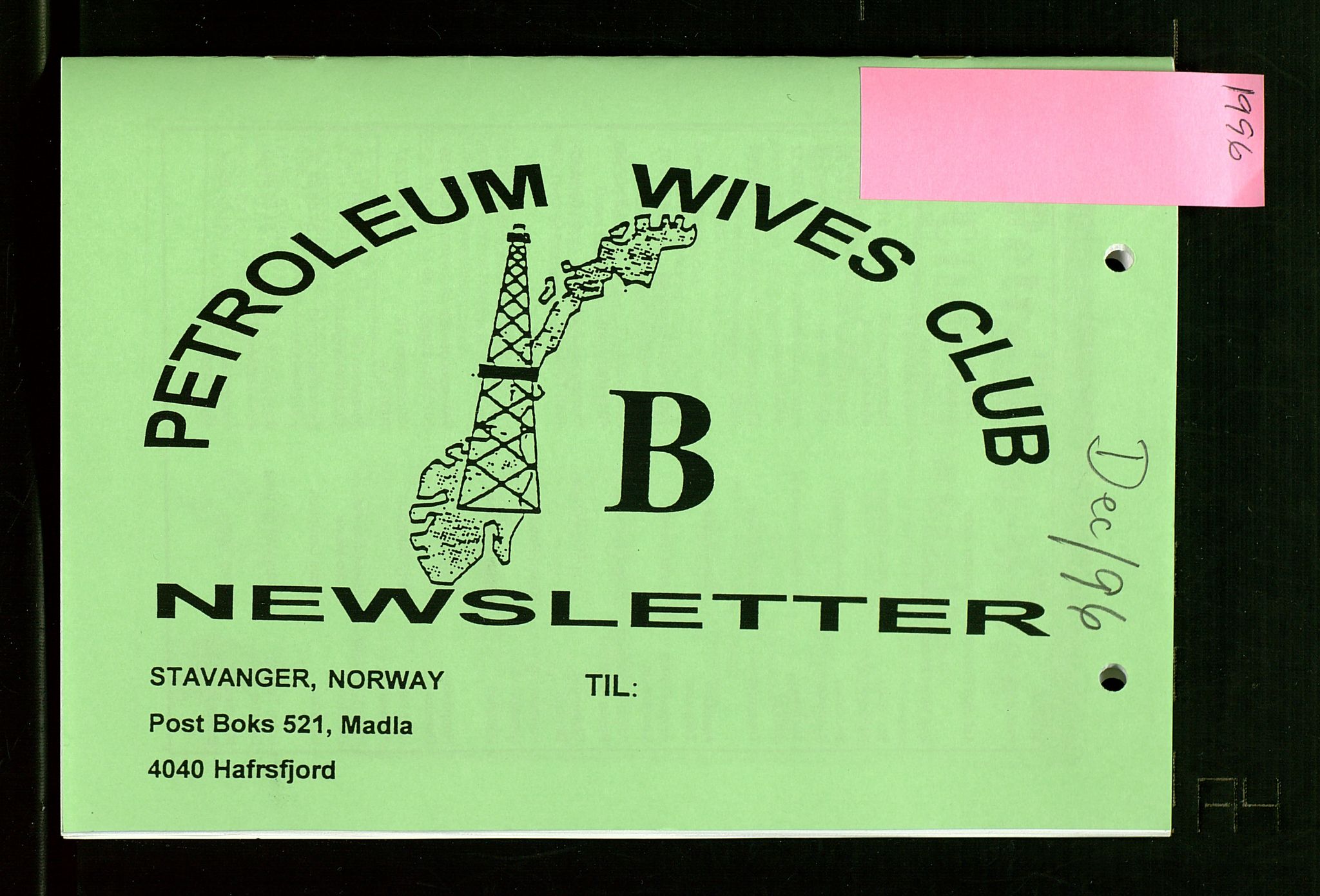 PA 1547 - Petroleum Wives Club, SAST/A-101974/X/Xa/L0004: Newsletter, 1995-1997
