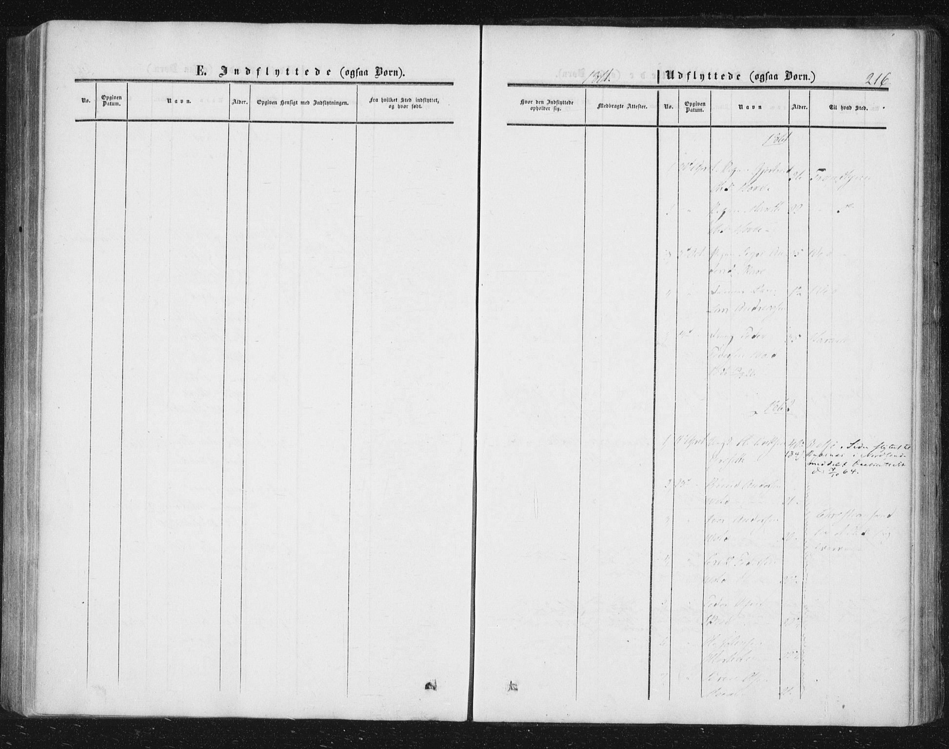 Ministerialprotokoller, klokkerbøker og fødselsregistre - Møre og Romsdal, AV/SAT-A-1454/543/L0562: Ministerialbok nr. 543A02, 1854-1884, s. 216
