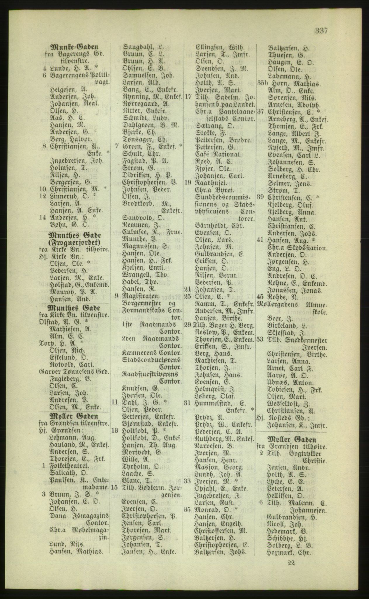 Kristiania/Oslo adressebok, PUBL/-, 1880, s. 337