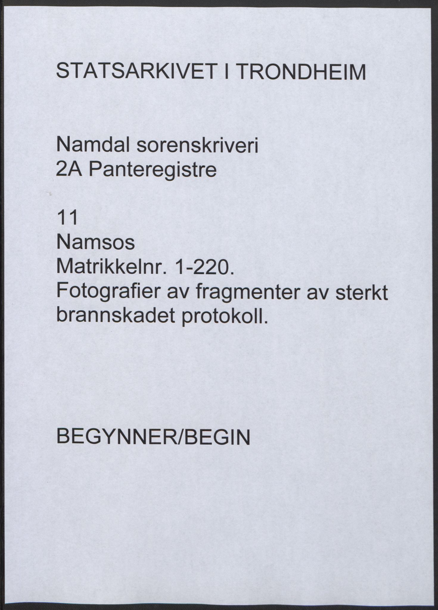 Namdal sorenskriveri, SAT/A-4133: Panteregister nr. 11