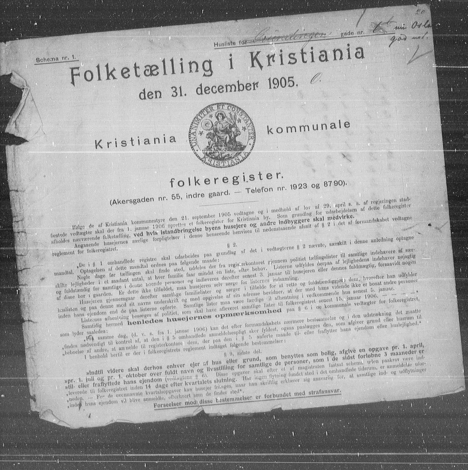 OBA, Kommunal folketelling 31.12.1905 for Kristiania kjøpstad, 1905, s. 40441