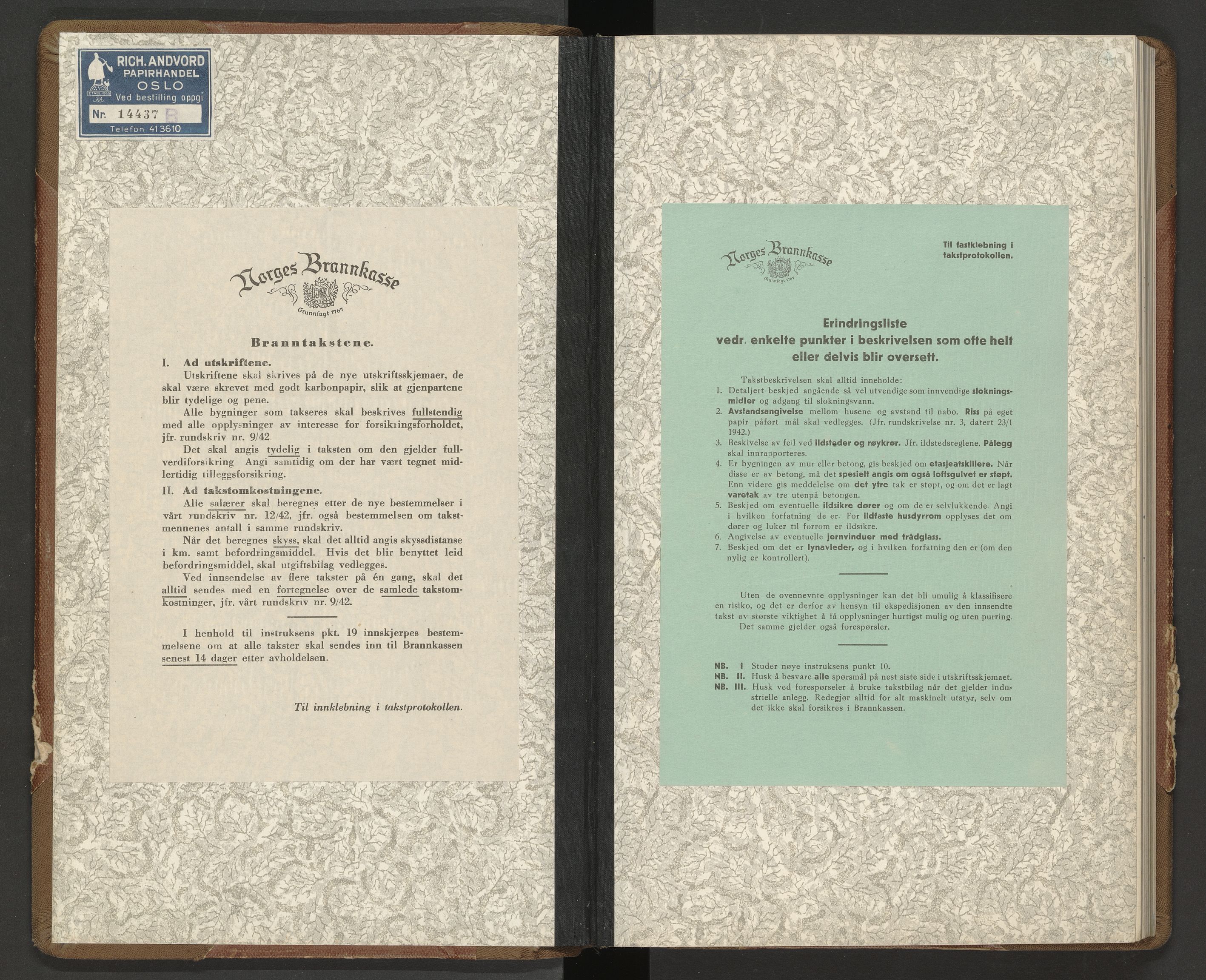 Norges Brannkasse Sund, SAT/A-5503/Fa/L0003: Branntakstprotokoll, 1951-1953