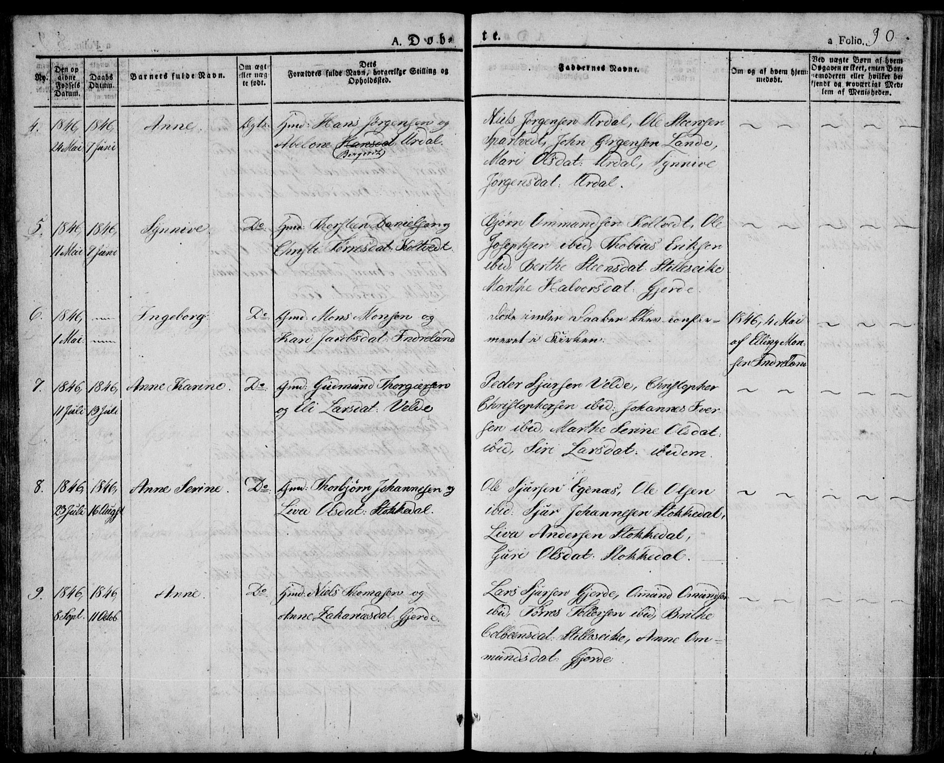 Skjold sokneprestkontor, AV/SAST-A-101847/H/Ha/Haa/L0005: Ministerialbok nr. A 5, 1830-1856, s. 90