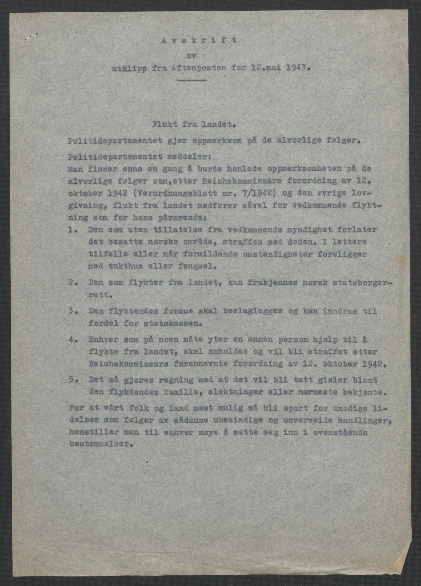 Landssvikarkivet, Oslo politikammer, AV/RA-S-3138-01/D/Da/L0003: Dnr. 29, 1945, s. 1199