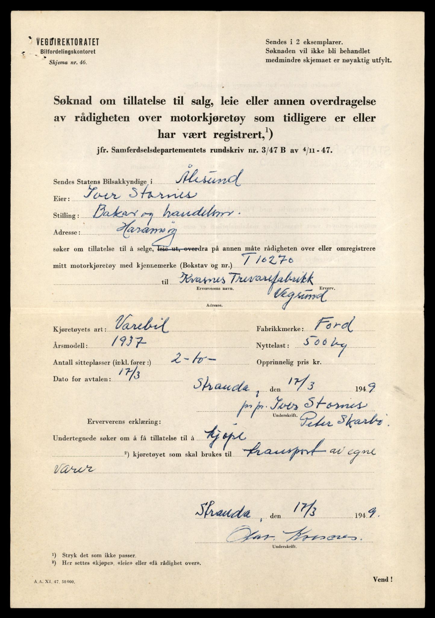 Møre og Romsdal vegkontor - Ålesund trafikkstasjon, AV/SAT-A-4099/F/Fe/L0035: Registreringskort for kjøretøy T 12653 - T 12829, 1927-1998, s. 621