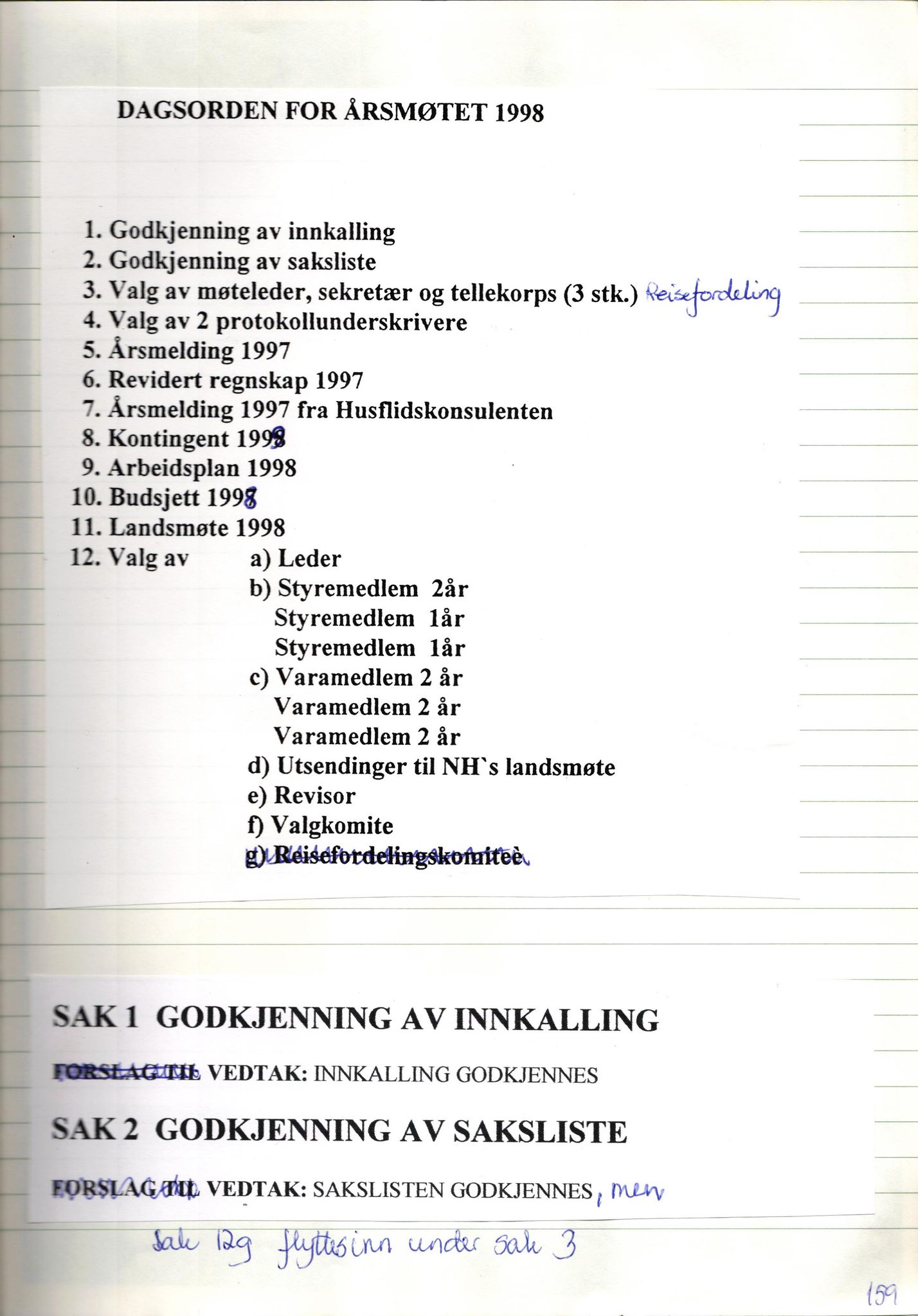 Finnmark Husflidslag, FMFB/A-1134/A/L0004: Møtebok, 1995-2000, s. 163