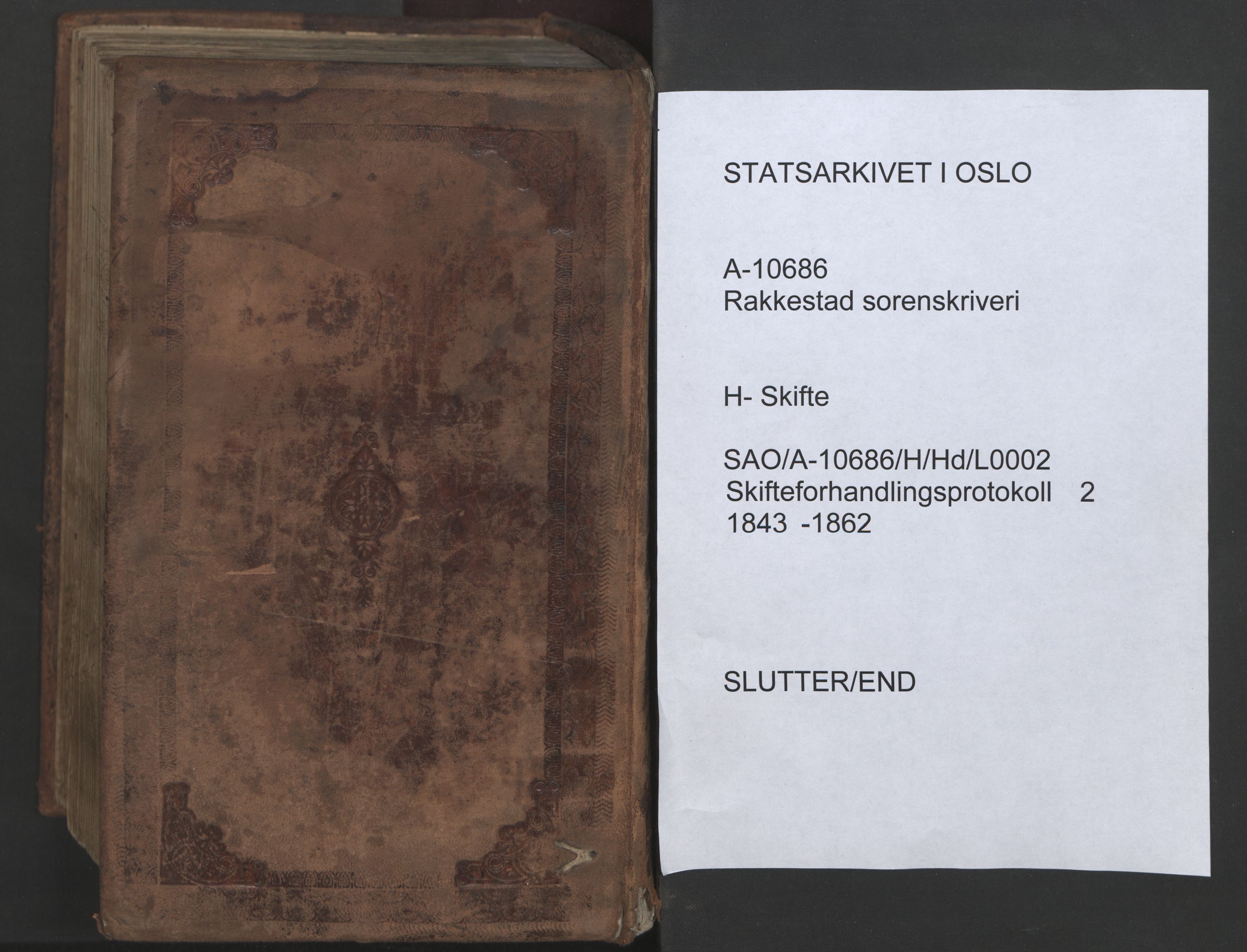 Rakkestad sorenskriveri, AV/SAO-A-10686/H/Hd/L0002: Skifteforhandlingsprotokoller, 1843-1862