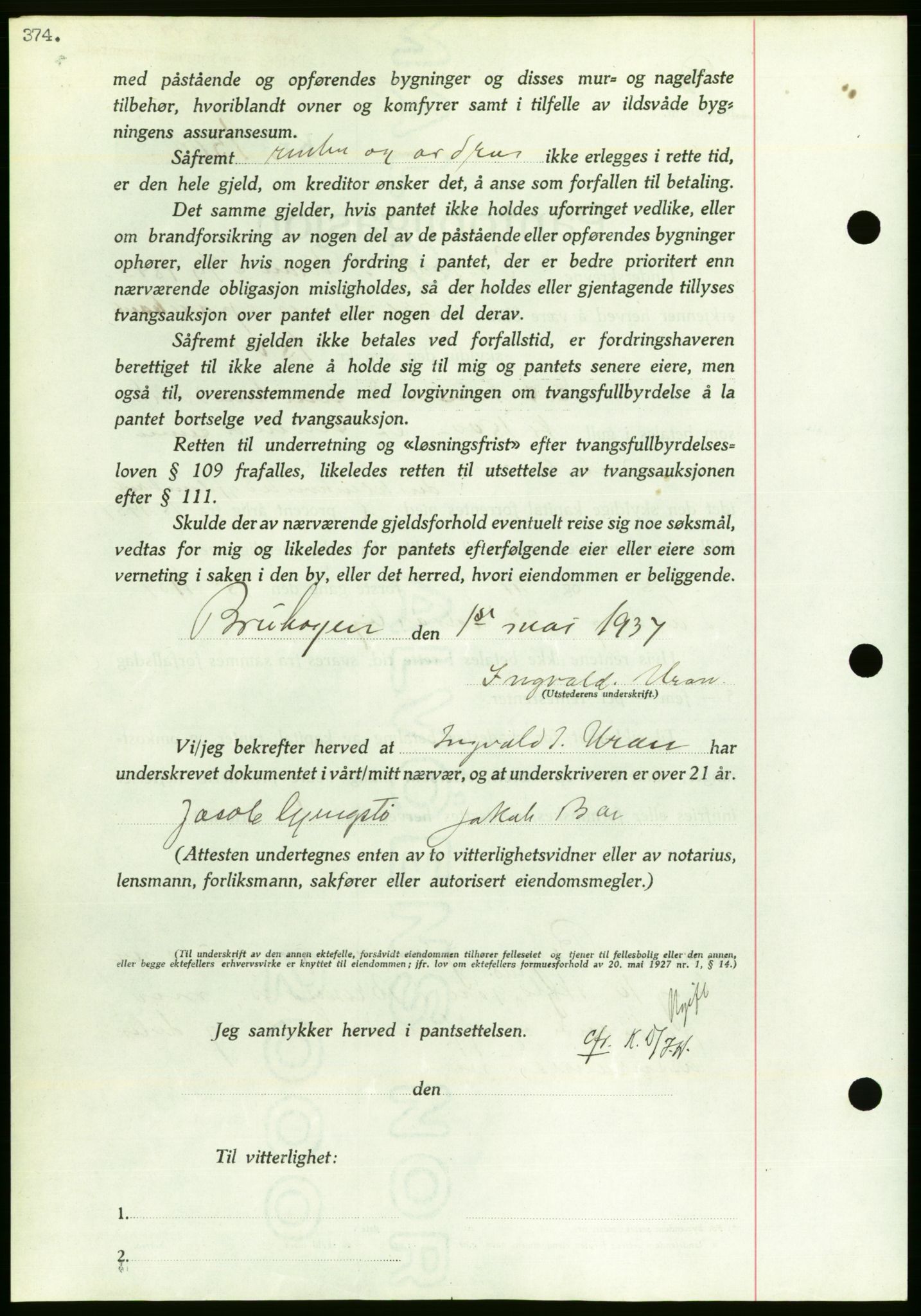 Nordmøre sorenskriveri, AV/SAT-A-4132/1/2/2Ca/L0091: Pantebok nr. B81, 1937-1937, Dagboknr: 1387/1937