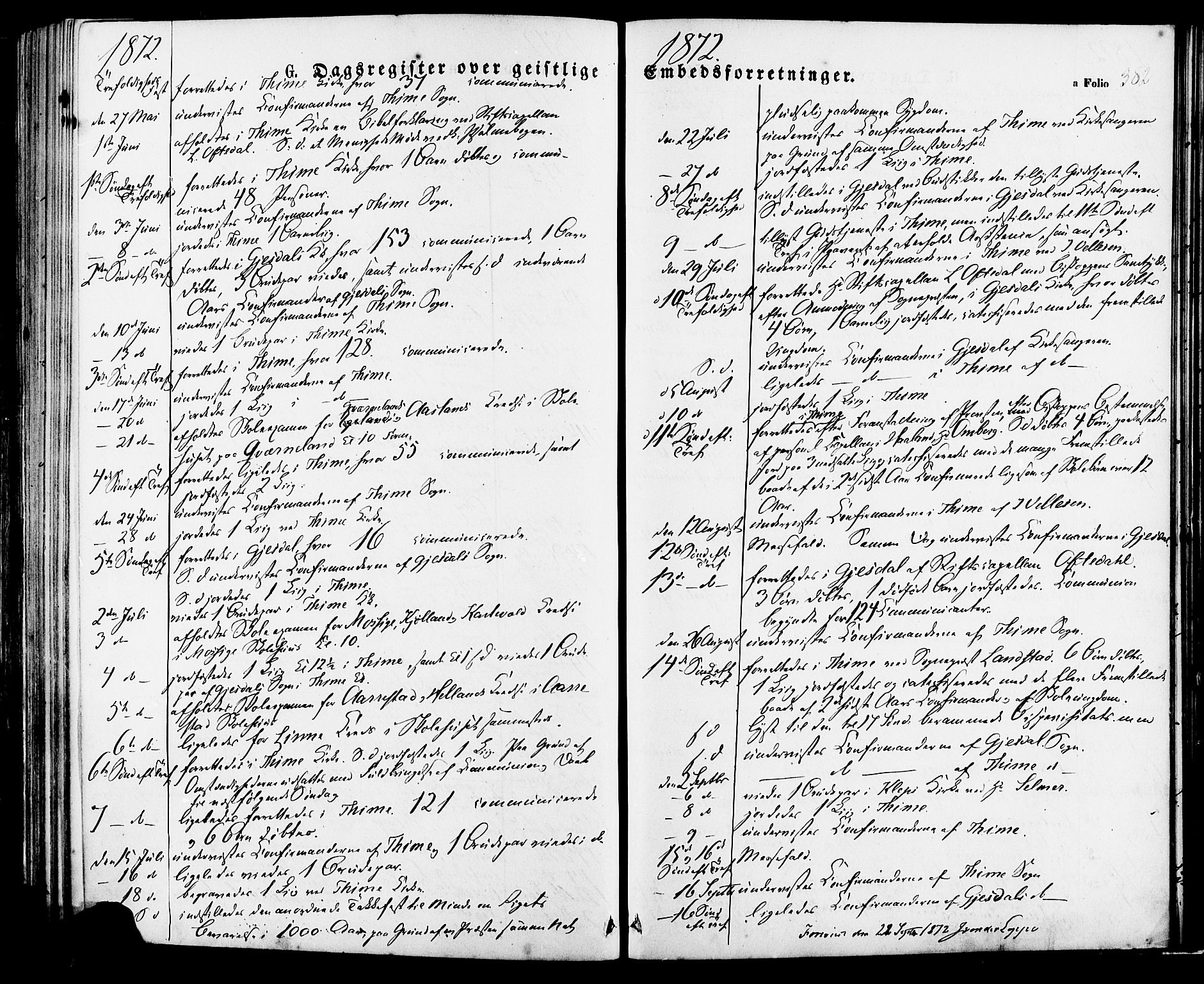 Lye sokneprestkontor, AV/SAST-A-101794/001/30BA/L0008: Ministerialbok nr. A 7, 1872-1881, s. 382