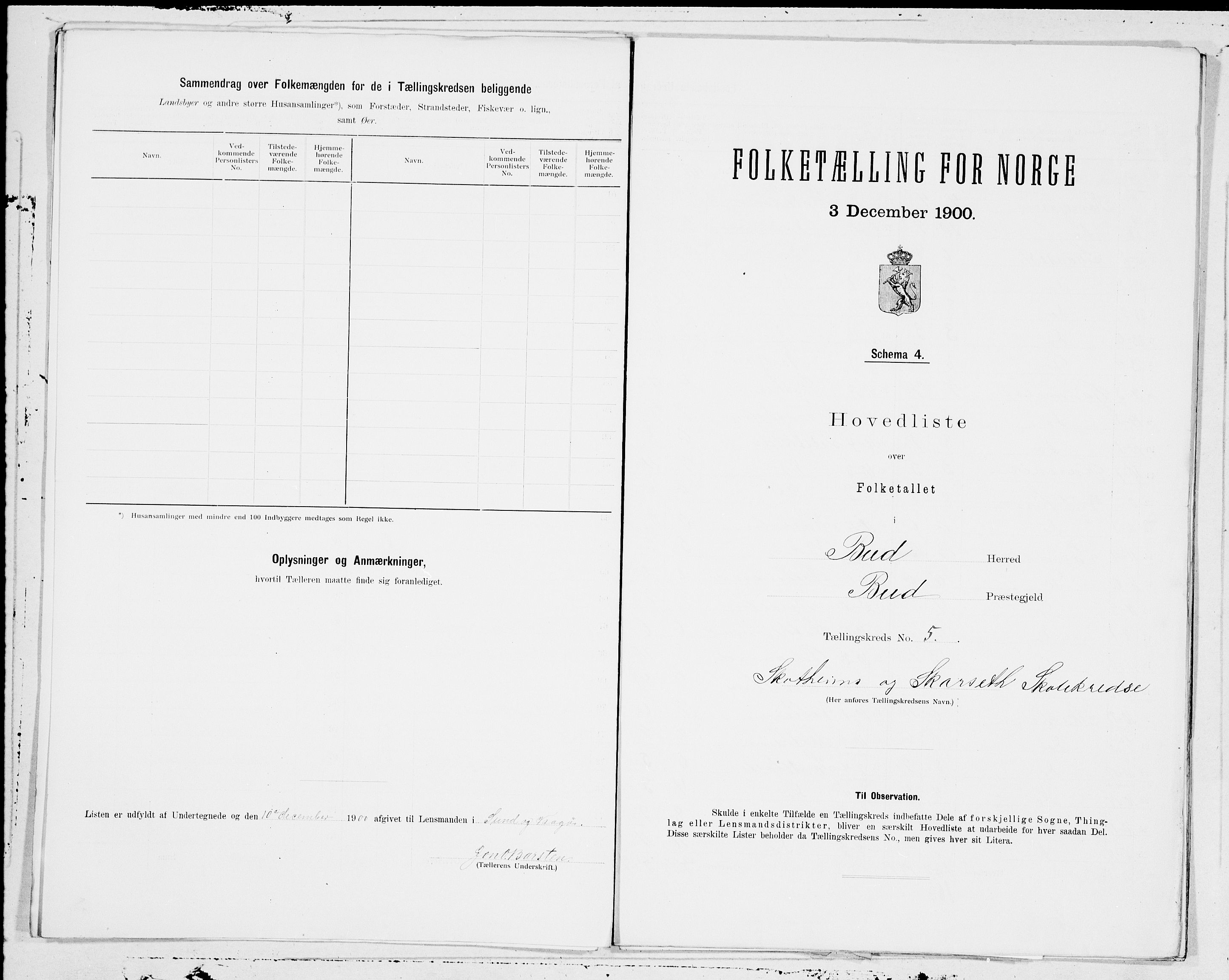 SAT, Folketelling 1900 for 1549 Bud herred, 1900, s. 14