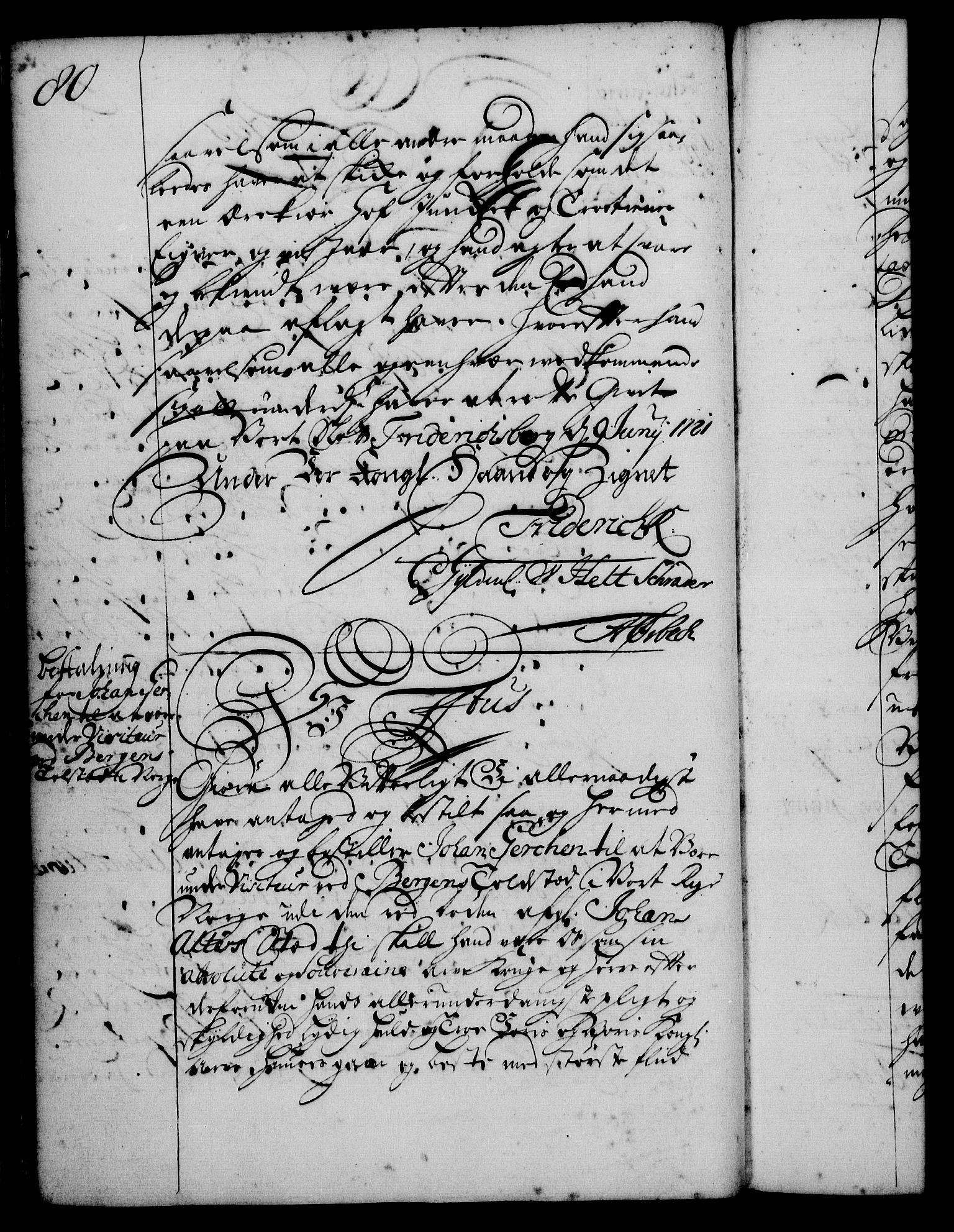 Rentekammeret, Kammerkanselliet, RA/EA-3111/G/Gg/Gge/L0001: Norsk bestallingsprotokoll med register (merket RK 53.25), 1720-1730, s. 80
