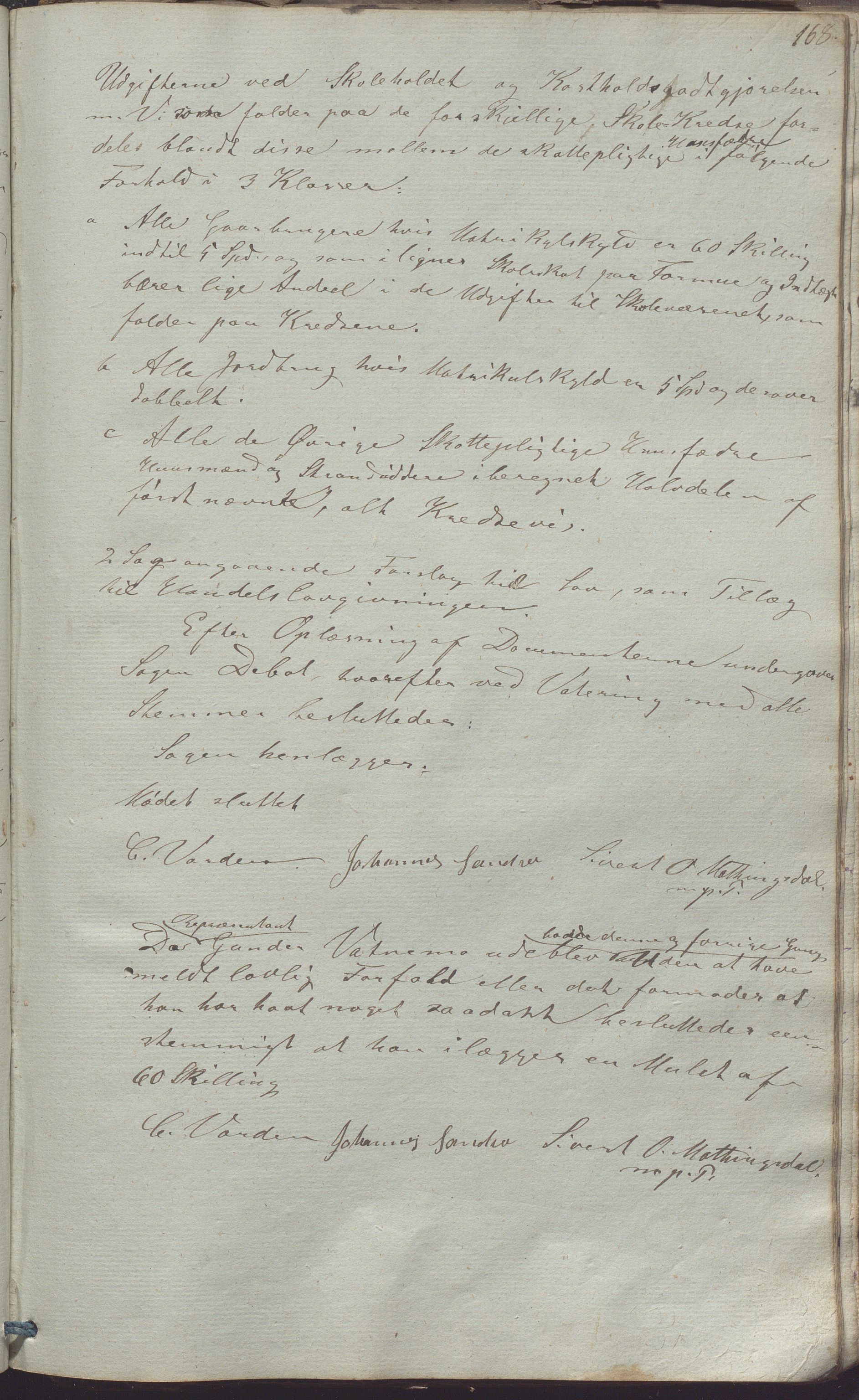Ogna kommune- Formannskapet, IKAR/K-100909/A/L0001: Møtebok, 1838-1879, s. 168a