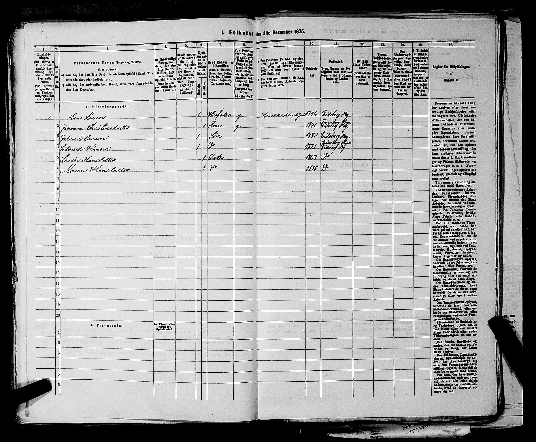 RA, Folketelling 1875 for 0125P Eidsberg prestegjeld, 1875, s. 1317