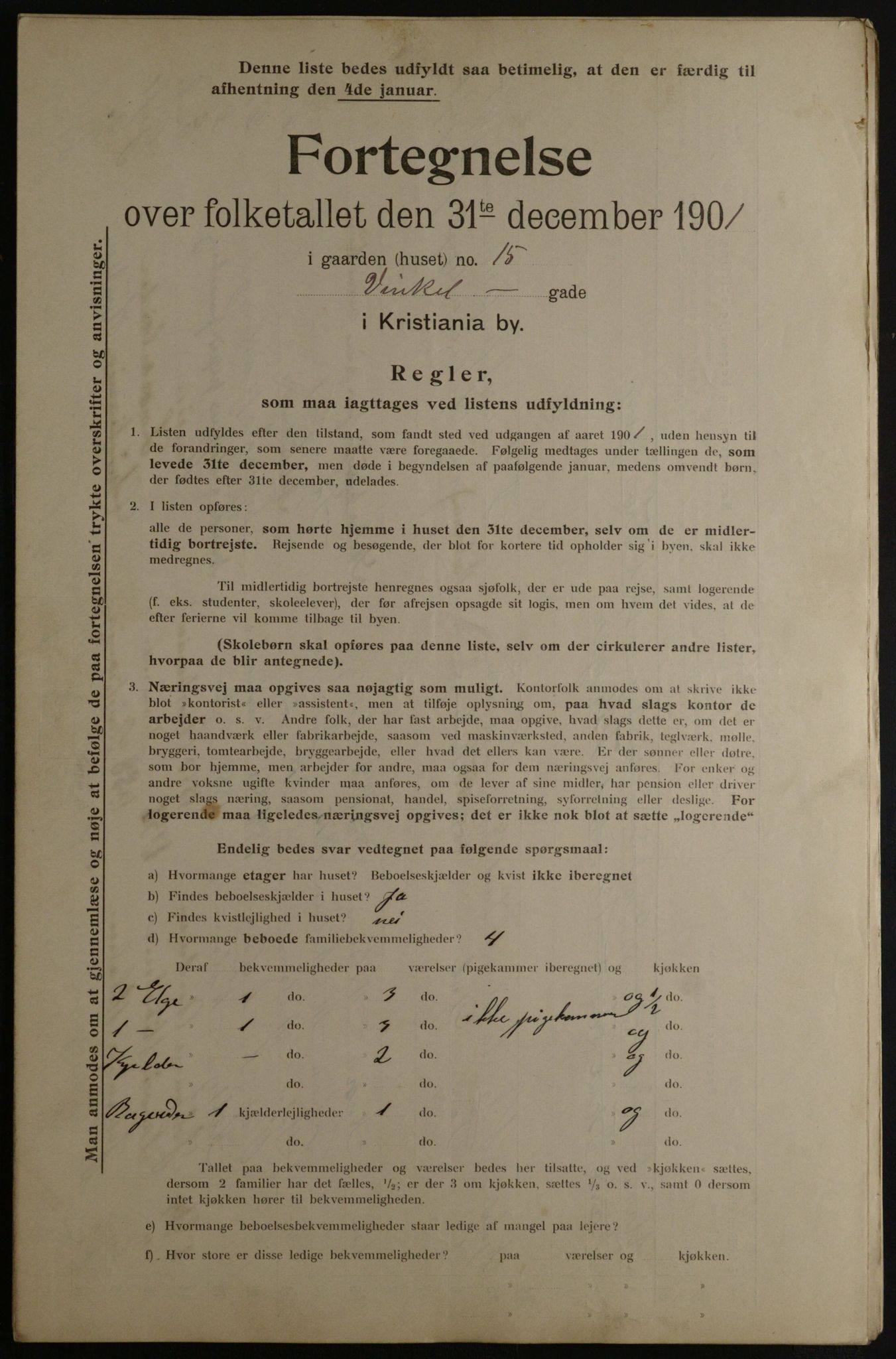 OBA, Kommunal folketelling 31.12.1901 for Kristiania kjøpstad, 1901, s. 18995