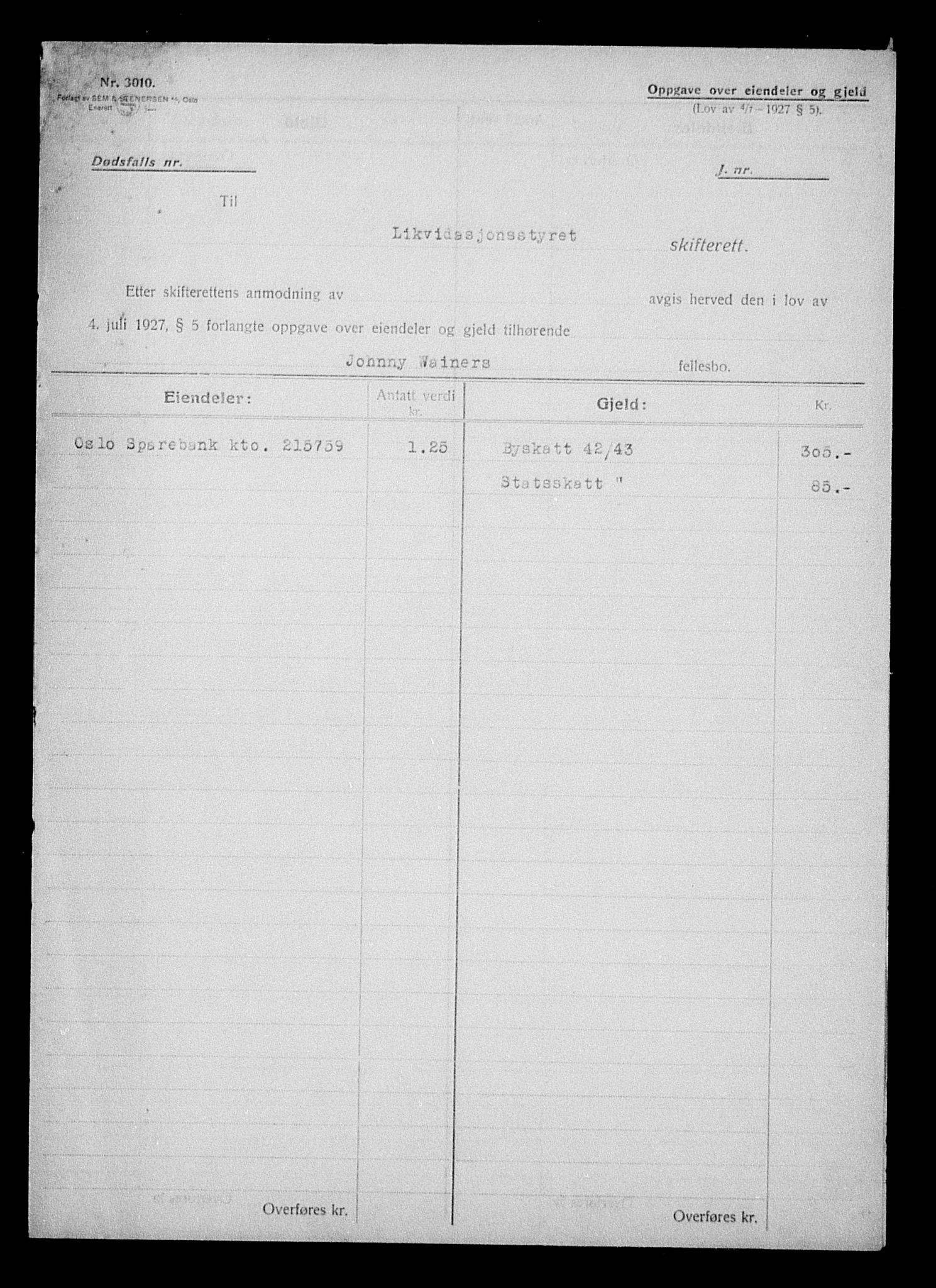 Justisdepartementet, Tilbakeføringskontoret for inndratte formuer, AV/RA-S-1564/H/Hc/Hcc/L0985: --, 1945-1947, s. 175