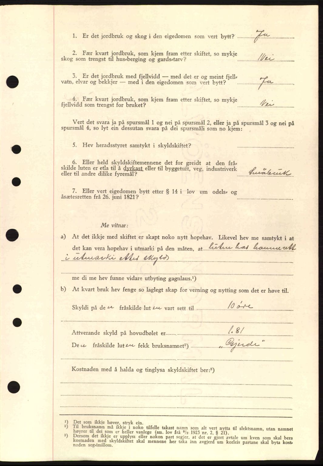 Nordre Sunnmøre sorenskriveri, AV/SAT-A-0006/1/2/2C/2Ca: Pantebok nr. A8, 1939-1940, Dagboknr: 394/1940